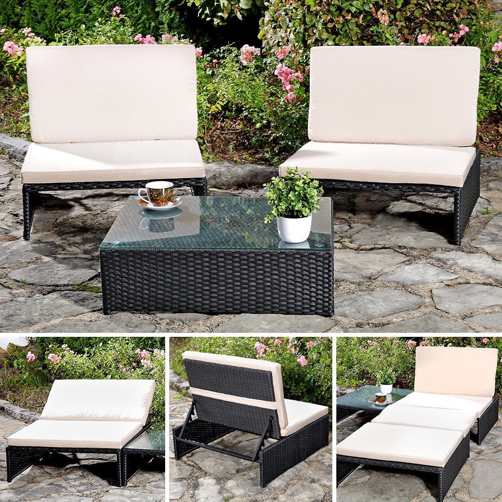 Mucola Gartenlounge-Set Lounge Sitzgarnitur Gartenset Gartenmöbel Gartensit günstig online kaufen