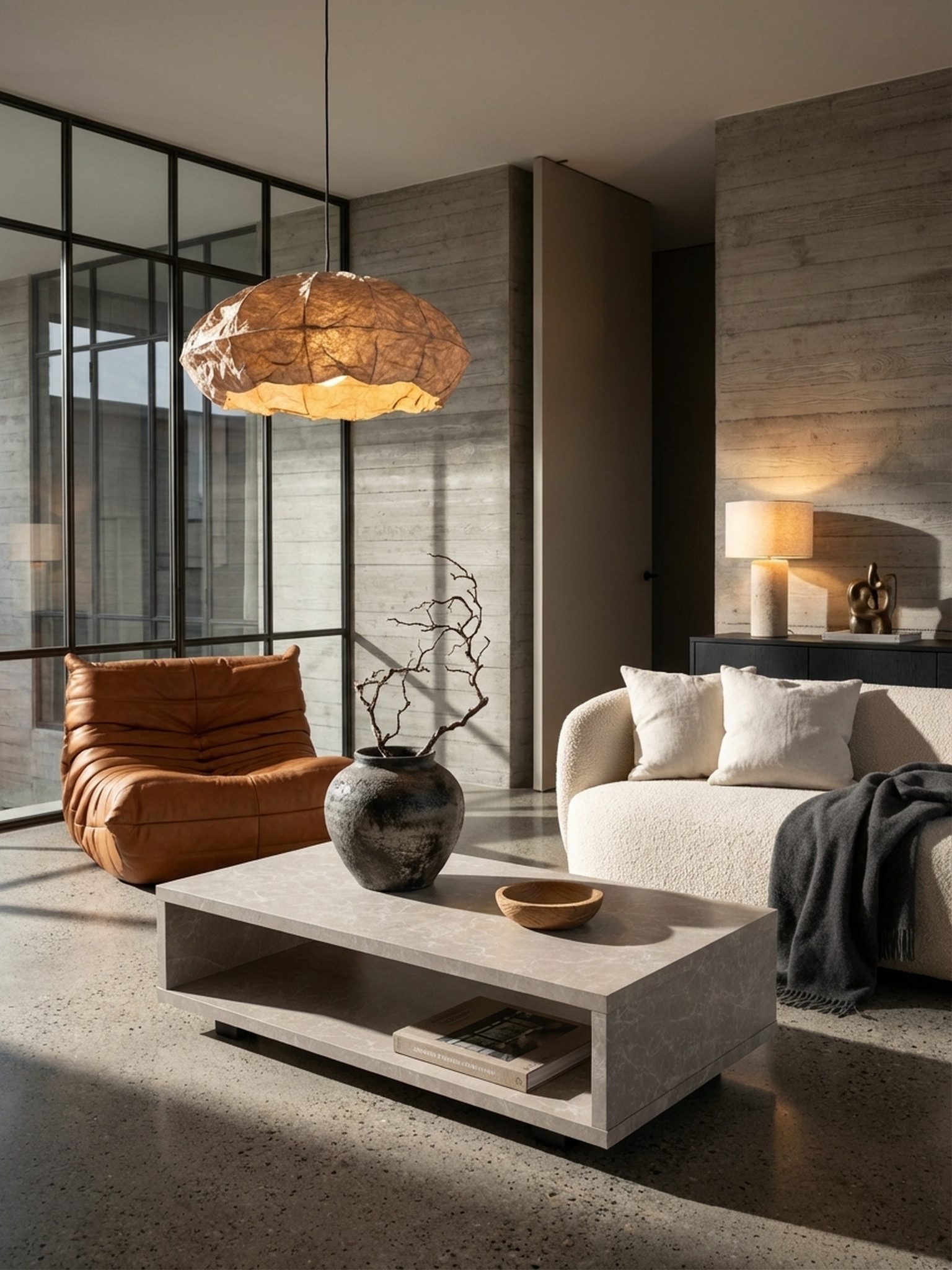 KADIMA DESIGN Couchtisch Couchtisch 100x50x25 cm Sandfarben Sofatisch in Stein-Optik Modern, (Schlicht, Kaffeetisch Groß), Design Wohnzimmertisch Rechteckig mit Stauraum, Loungetisch Beige