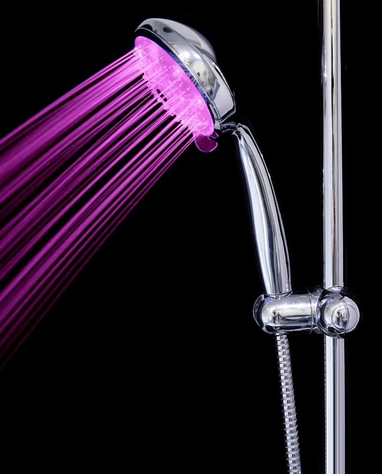 Thumbnail - Schütte Handbrause, LED Wellness Duschkopf, 3 Strahlarten, Duschbrause mit 7 Farbvarianten