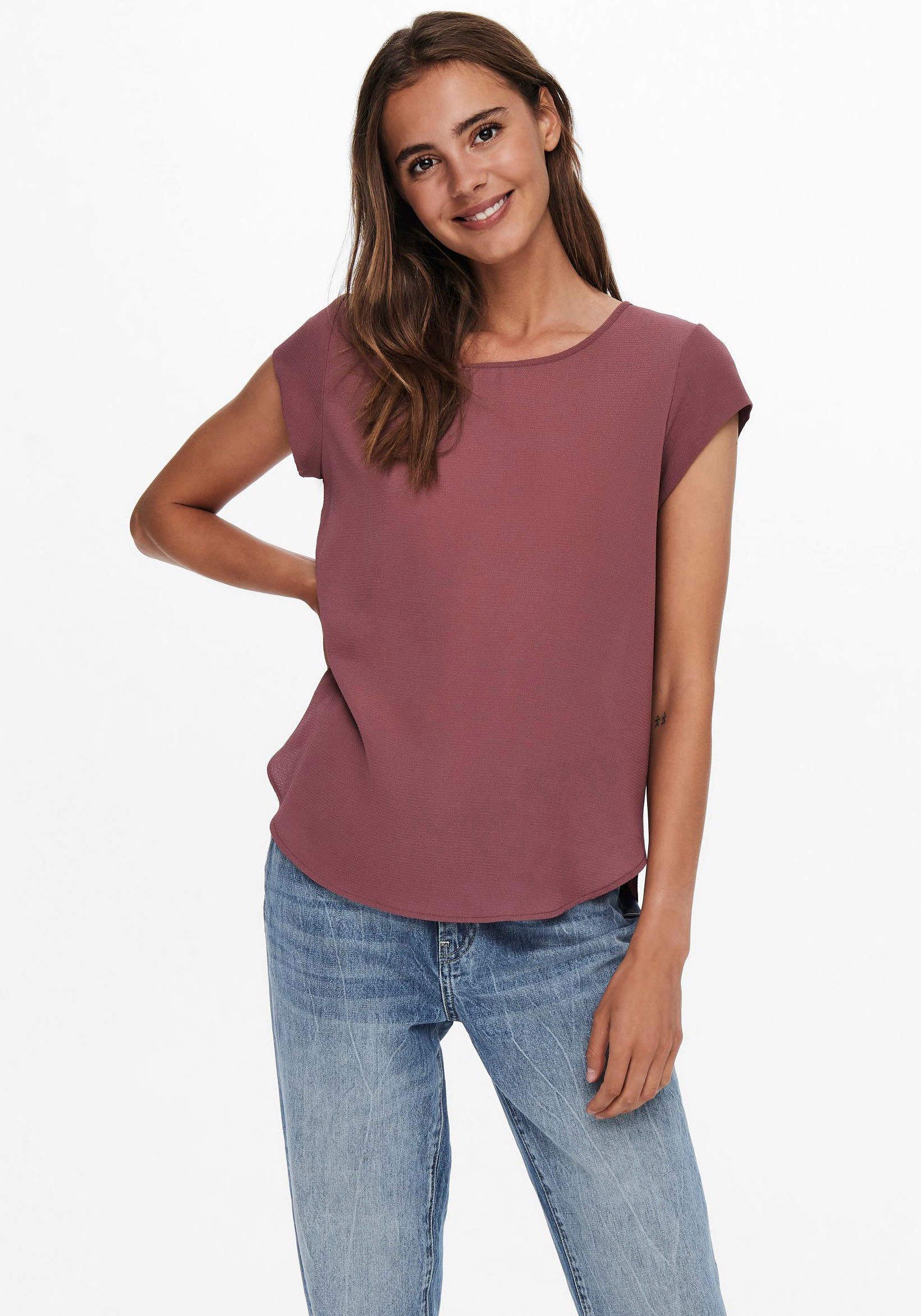 ONLY Shirtbluse »ONLVIC S/S SOLID TOP« online kaufen | OTTO