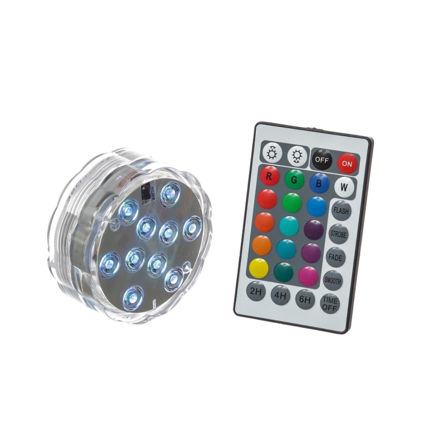 MARELIDA LED Dekolicht LED Unterwasser Licht RGB für Vasen Teich Aquarium Pool Fernbedienung, LED Classic, RGB (rot, grün, blau)