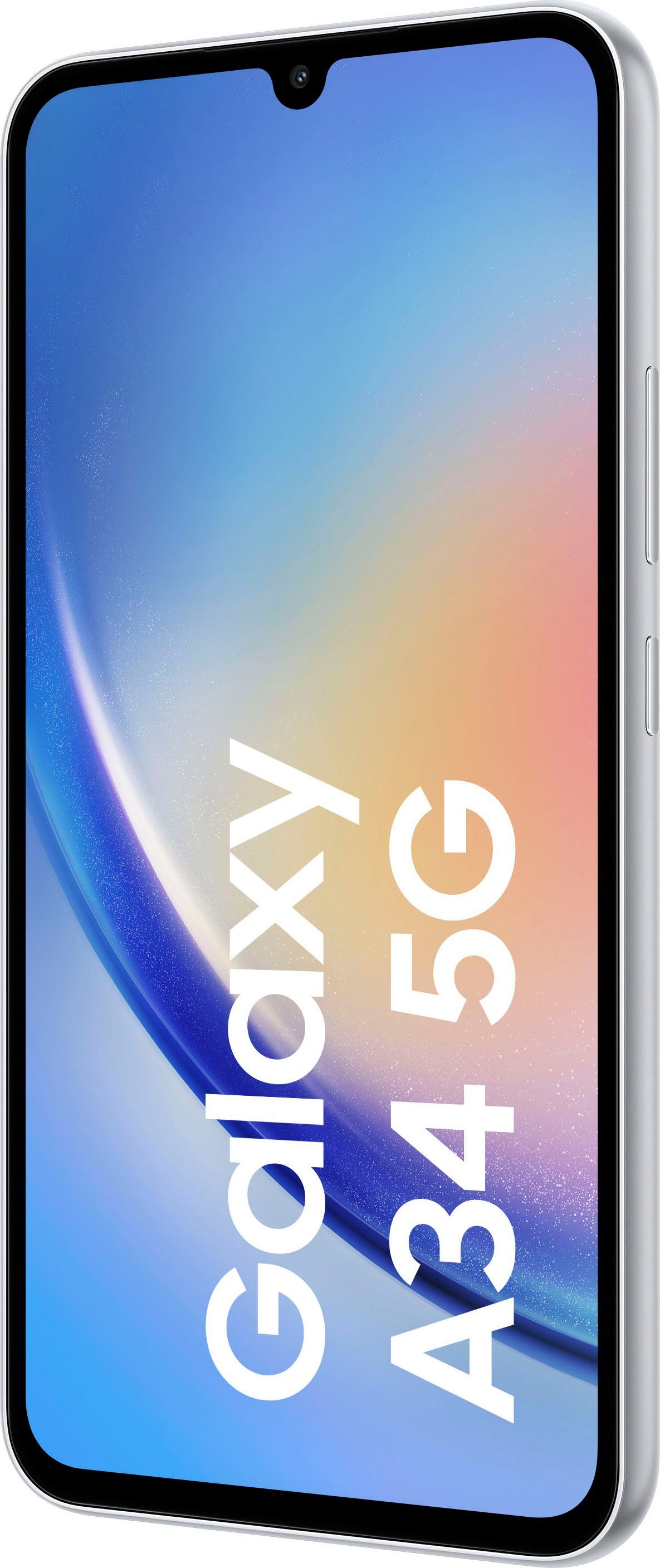 Speicherplatz, 5G 256GB MP Zoll, A34 Kamera) 48 (16,65 256 Samsung Smartphone silber Galaxy GB cm/6,6