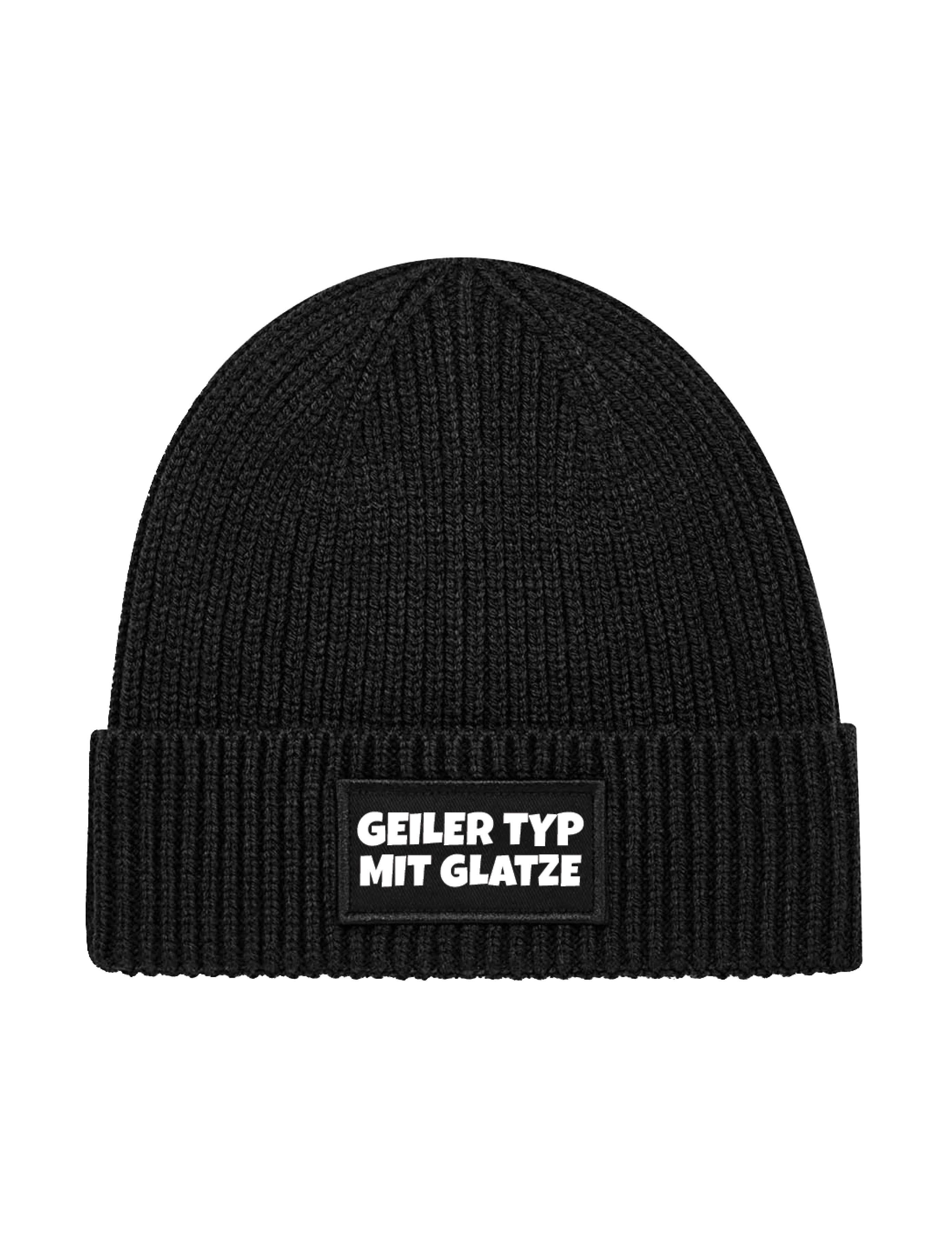 Youth Designz Beanie Herren Strick Beanie Mütze "Geiler Typ Mit Glatze" Aufdruck Geschenk mit lustigen Print für Männer