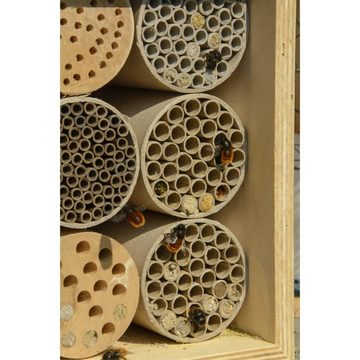 LUXUSINSEKTENHOTELS Insektenhotel LUXUS-INSEKTENHOTELS Bienenhaus mit Papierhülsen und Löchern