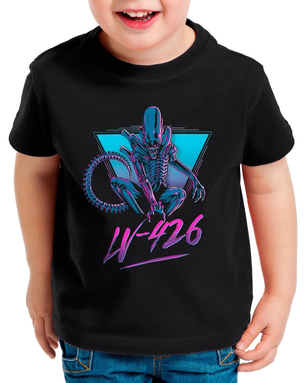 style3 Print-Shirt Kinder T-Shirt Acheron xenomorph alien ridley scott predator