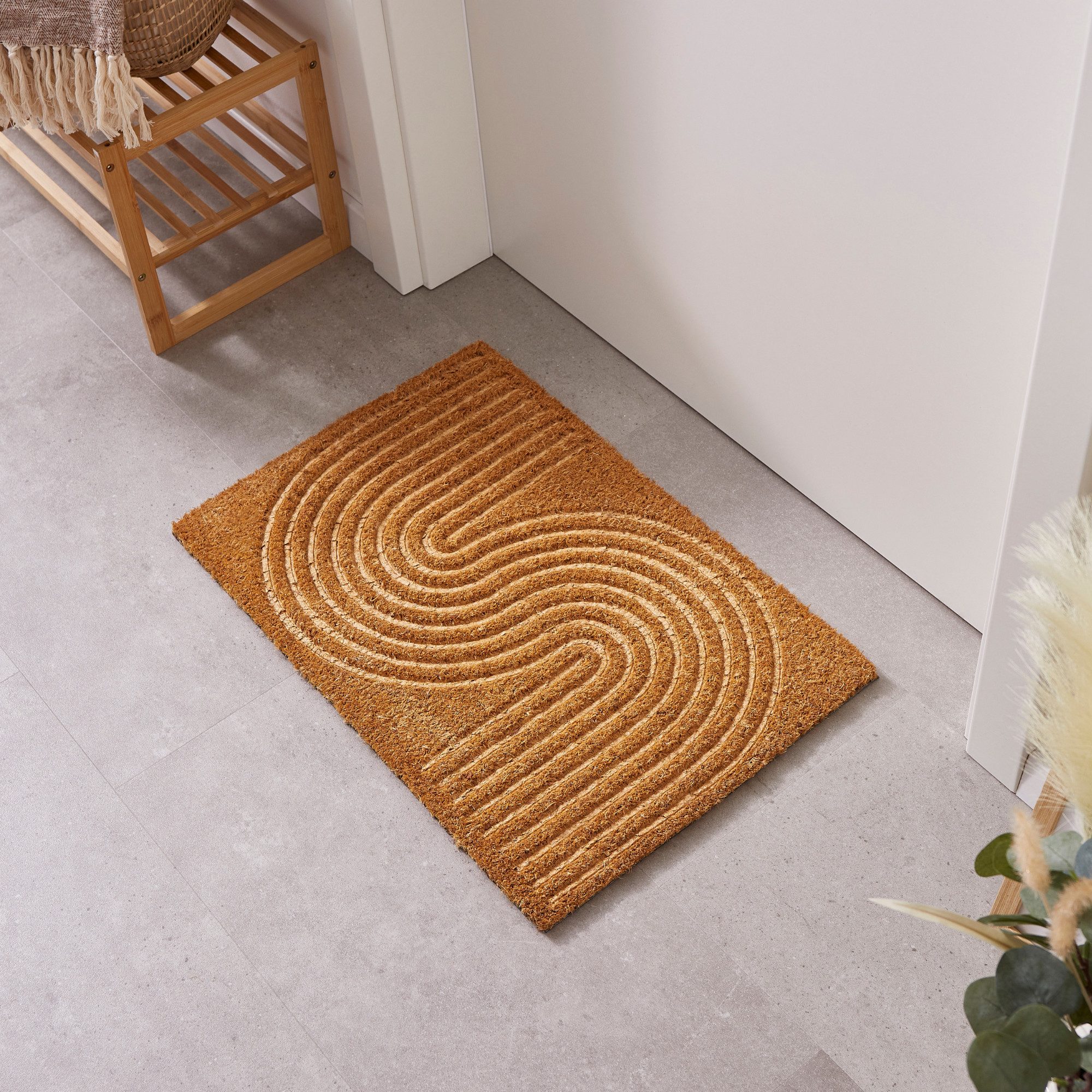 Andiamo Fußmatte Kokos, rechteckig, Höhe: 17 mm, Schmutzfangmatte, verschiedene Designs, In- und Outdoor geeignet