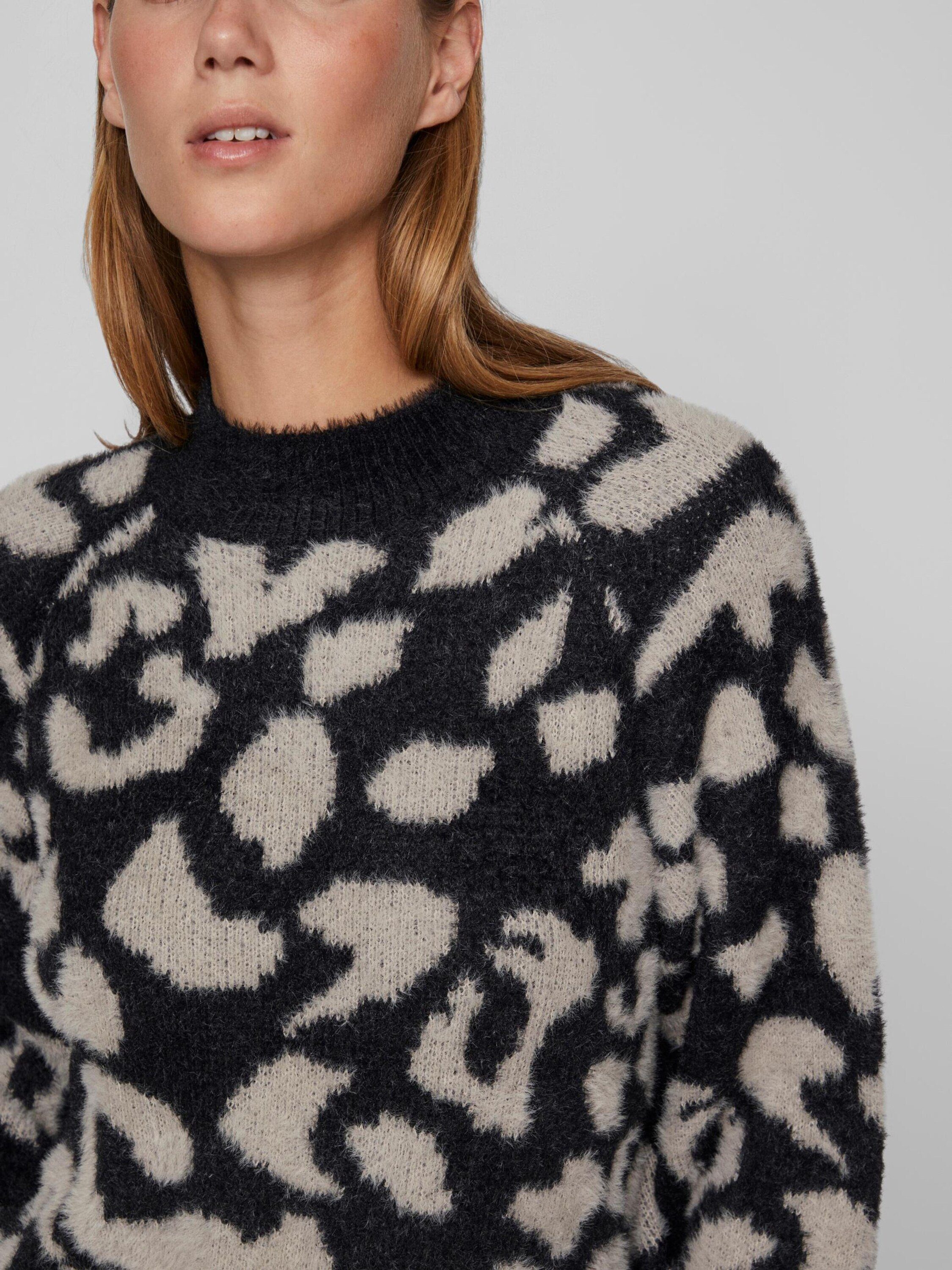 Vila Strickpullover (1-tlg) Plain/ohne Details