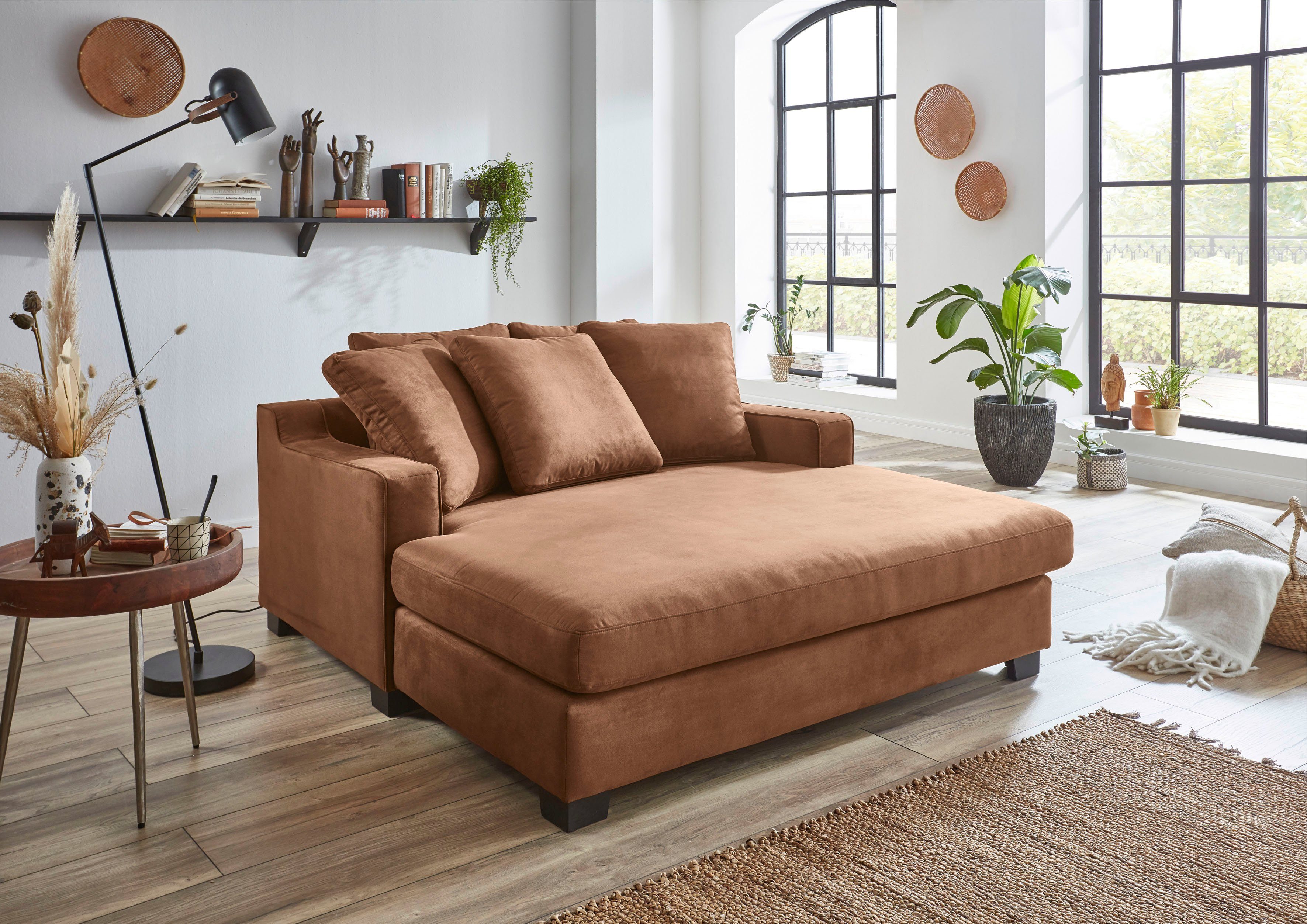 ATLANTIC home collection XXL-Sessel Nobel, Megasessel, Loveseat, inkl. 5 Rückenkissen, frei im Raum stellbar