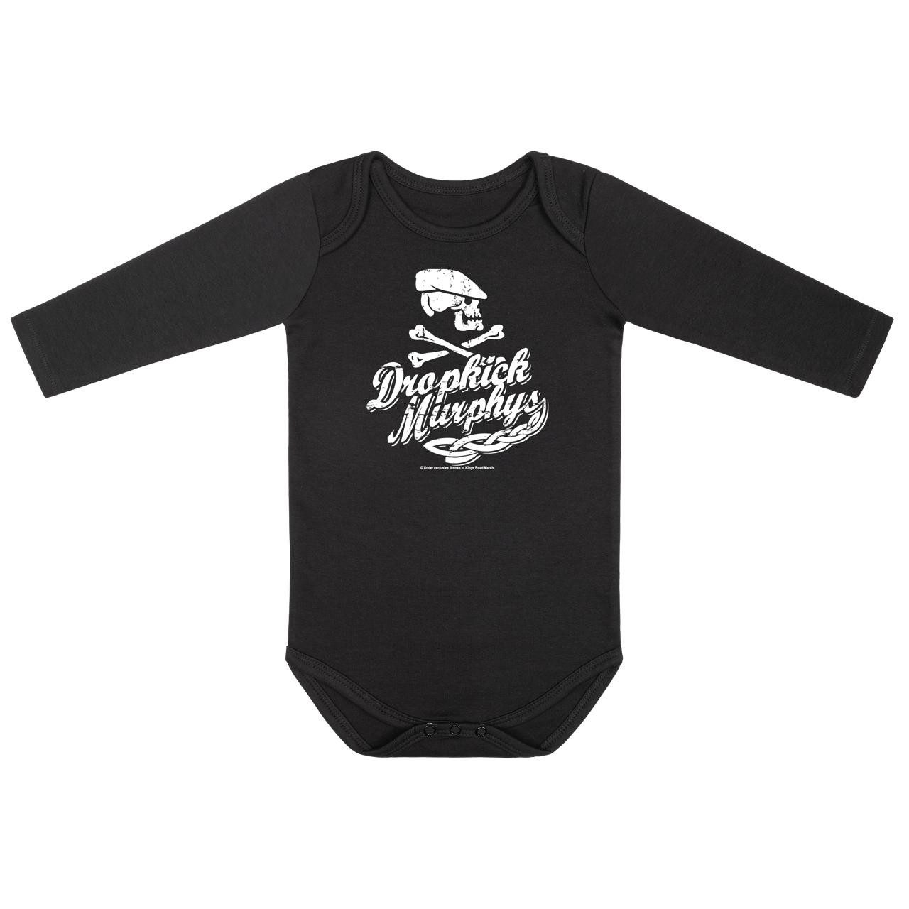 Langarmbody mit Dropkick Murphys (Scally Skull Ship) Aufdruck für Babys (0–24 M)