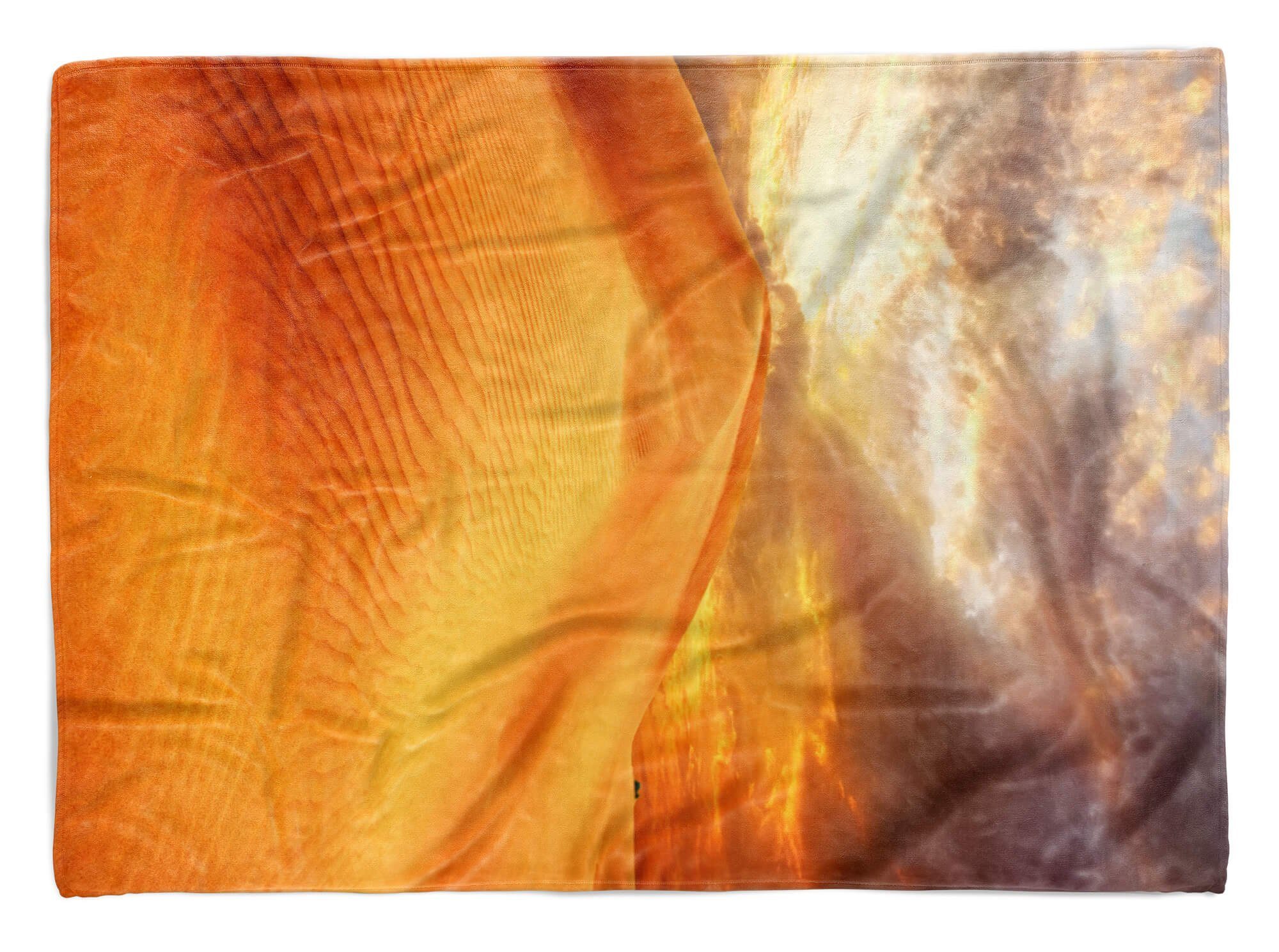 Sinus Art Handtücher Handtuch Strandhandtuch Saunatuch Kuscheldecke mit Fotomotiv Wüste Sanddünen Hi, Baumwolle-Polyester-Mix (1-St), Handtuch | Saunahandtücher