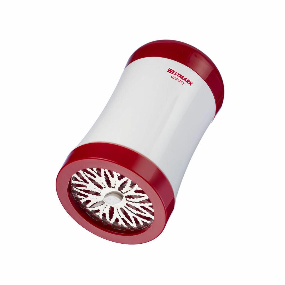 WESTMARK Gemüseschneider 2 in 1, mit scharfen Schneidscheiben zum Auswechseln, Parmesan-Käserei, rostfrei, spülmaschinengeeignet, BPA-frei
