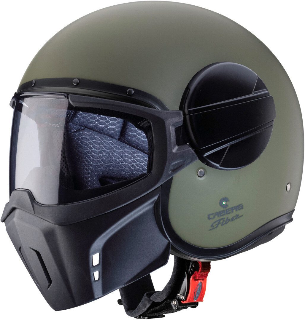 Caberg Motorradhelm Ghost X Jethelm (waschbar), vorbereitet für Kommunikationssystem