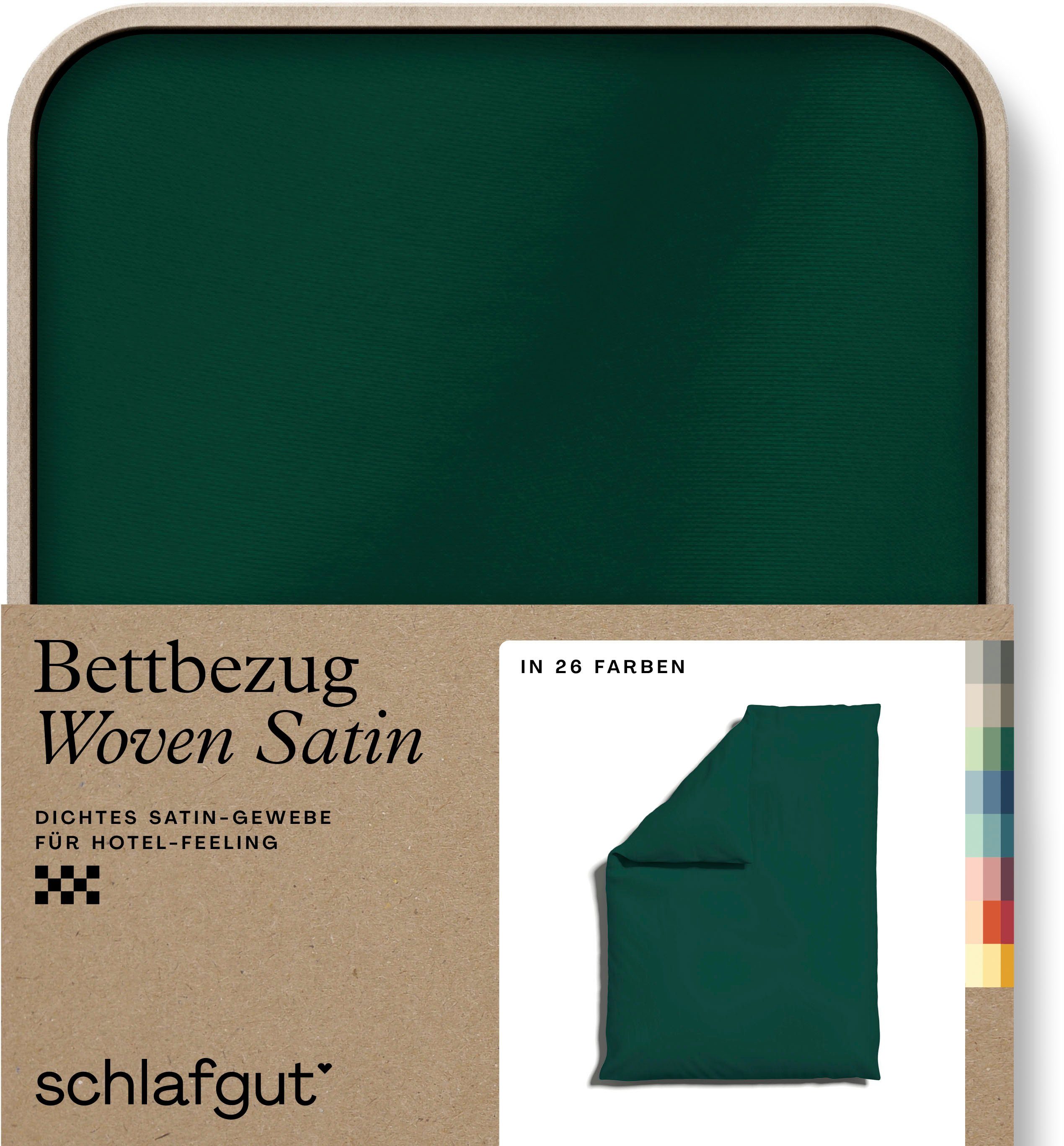 Schlafgut Bettbezug Premium Woven Satin, 100% Baumwolle, Fadendichte 300TC, (1 St), besonders dicht gewebt, Mix & Match: passender Kissenbezug erhältlich