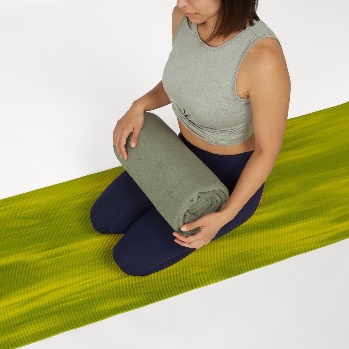 Yogamatte Rainbow (1-St) yogabox grün/gelb