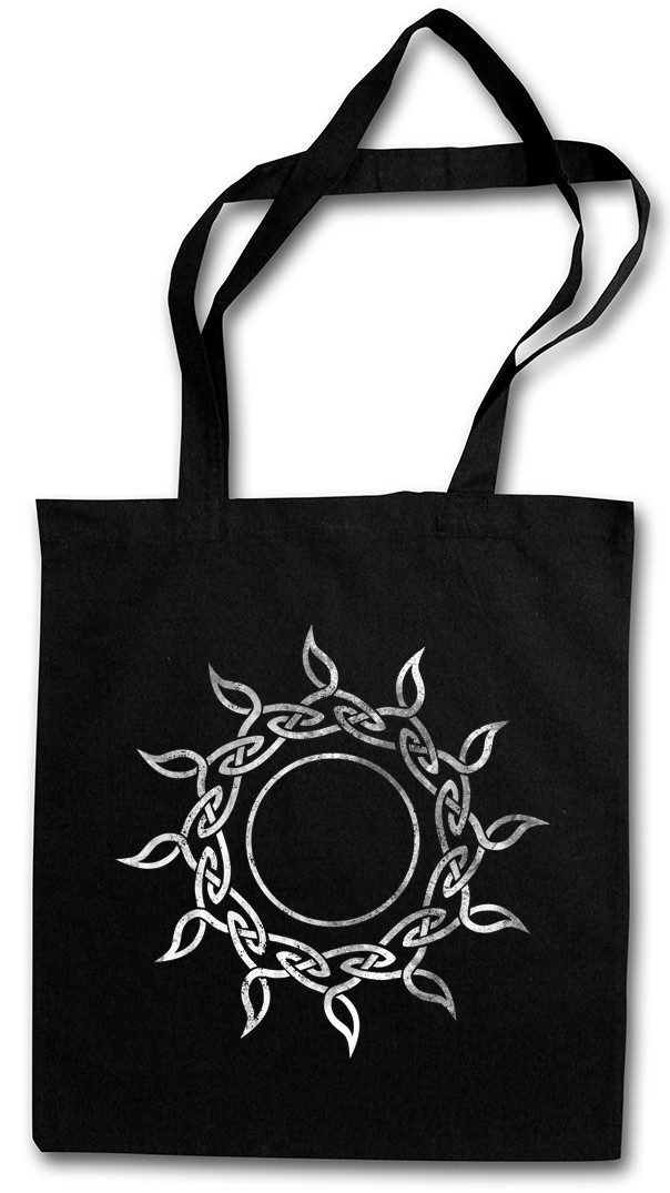 Beuteltasche Celtic Sun Stofftasche Kelten Kreuz Cross Runen Celts Religion Symbol