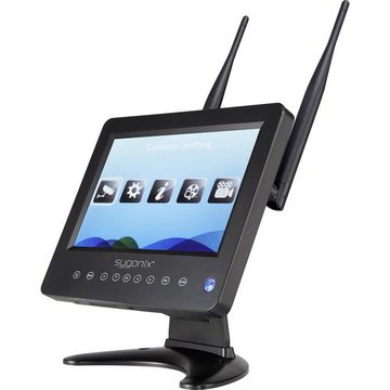 Sygonix Funk-Überwachungsset 720P Überwachungskamera (mit IR-LEDs, mit Mikrofon, Aufnahme auf Speicherkarte)