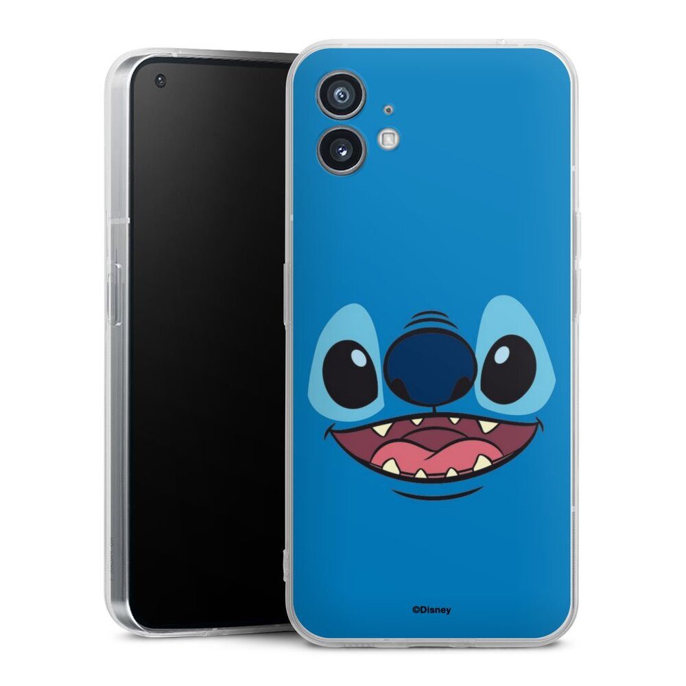 DeinDesign Handyhülle Lilo & Stitch Disney Offizielles Lizenzprodukt Stitch Closeup, Nothing Phone 1 Silikon Hülle Bumper Case Handy Schutzhülle