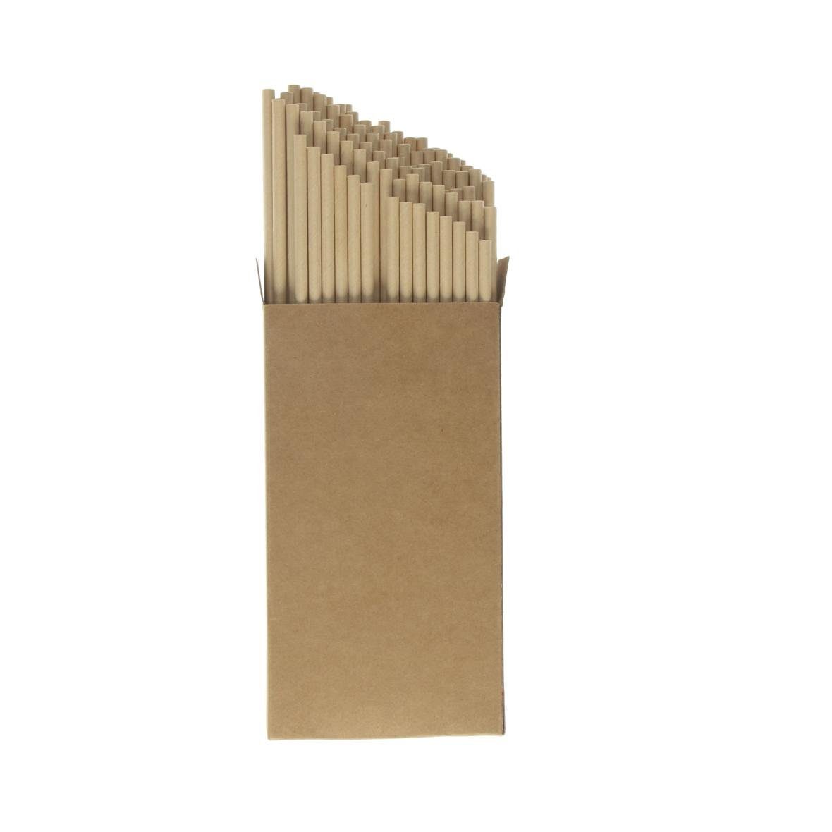 elasto Trinkhalme Robustes Strohhalm-Set aus Stahl/Papier/Glas