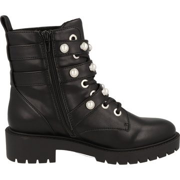 Jane Klain Damen Schuhe Stiefel 252-494 Schwarz mit Perlenriemen Bikerboots