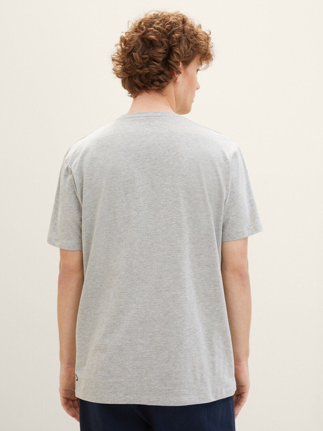 TOM TAILOR Denim Melange Viskose T-Shirt Doppelpack Doppelpack) im mit T-Shirt (im Grey Middle