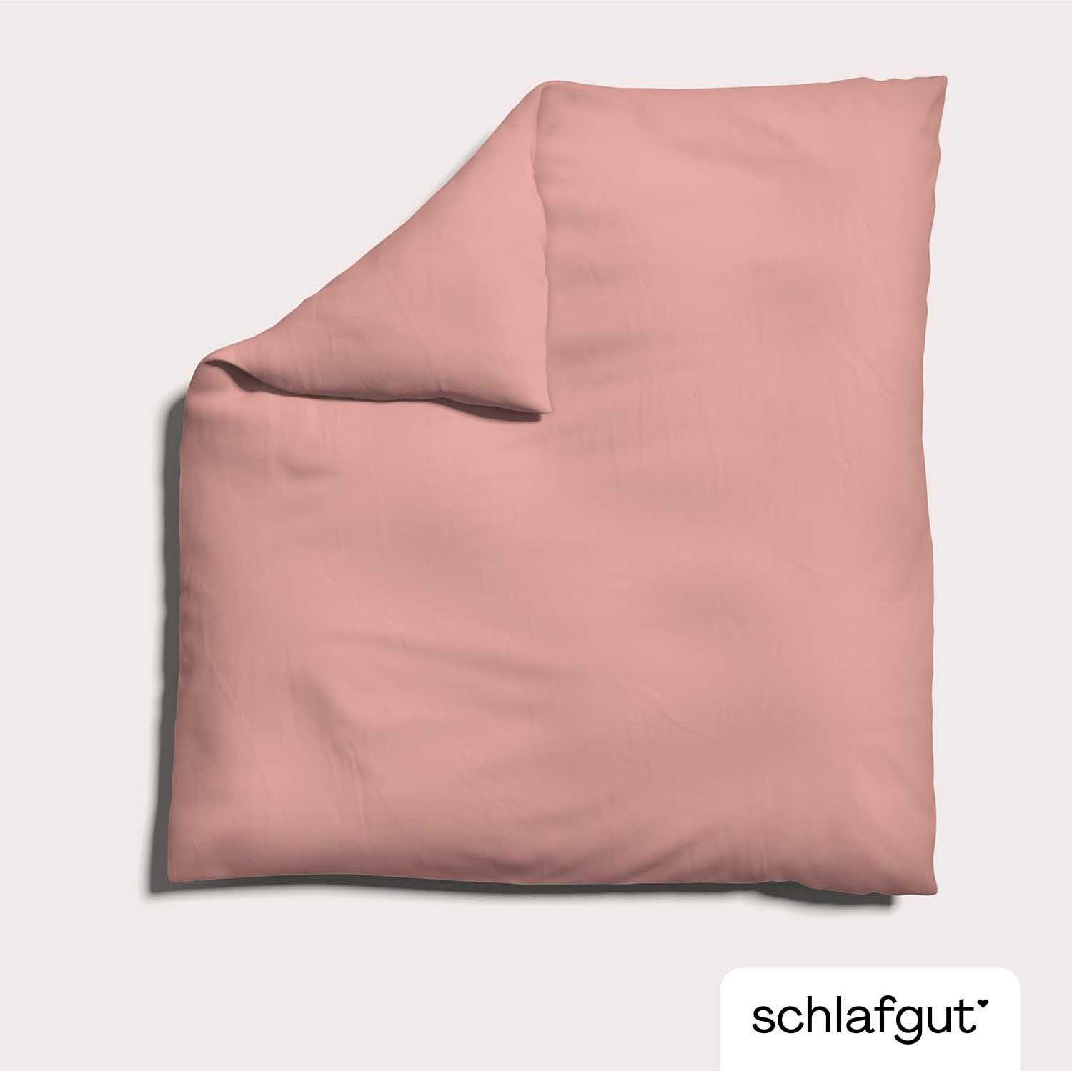 Schlafgut Bettbezug Premium Bettbezug Knitted Jersey (1 St), (1 St), Ton-in-Ton Reißverschluss, Bio-Baumwolle mit Elasthan, Uni, OEKO Tex