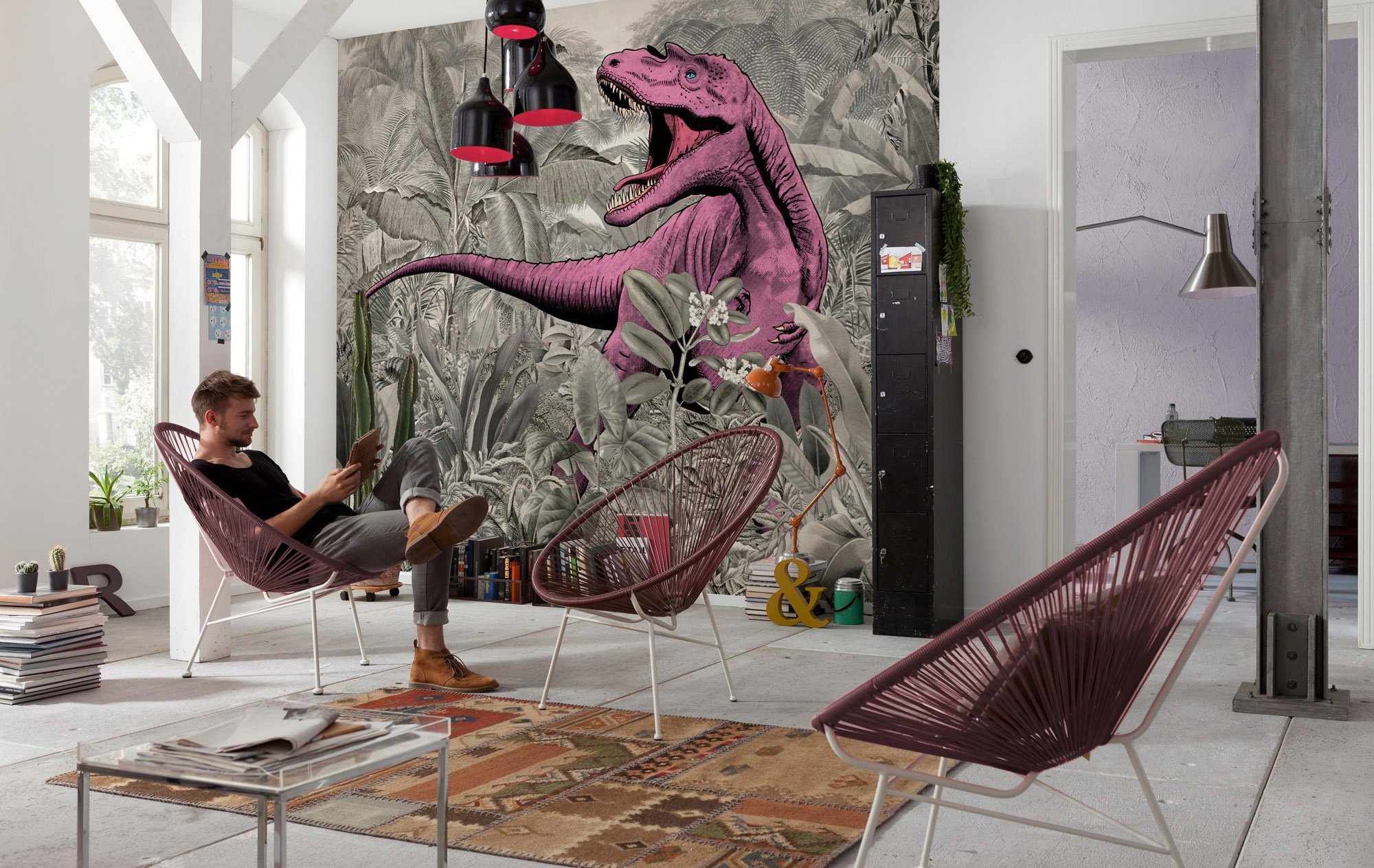 Komar Vliestapete Digitaldruck Vlies - Pinky - Größe 350 x 280 cm, glatt, bedruckt, Kinderzimmer