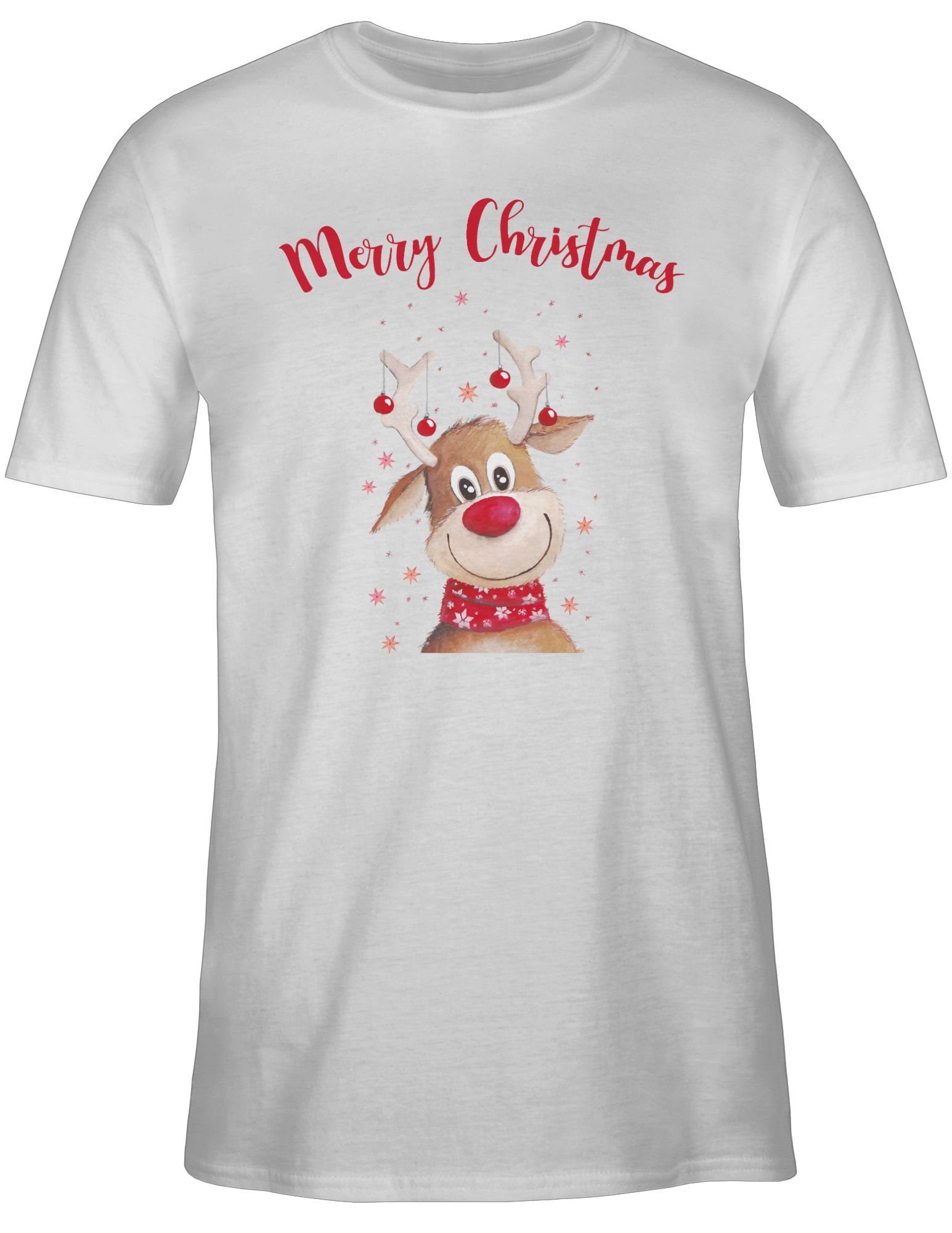 Shirtracer T-Shirt Merry Christmas Rentier I günstig online kaufen