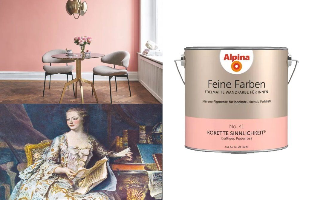 *Alpina* Wand- und Deckenfarbe »Feine Farben 2,5 Liter No.41 Kokette ...