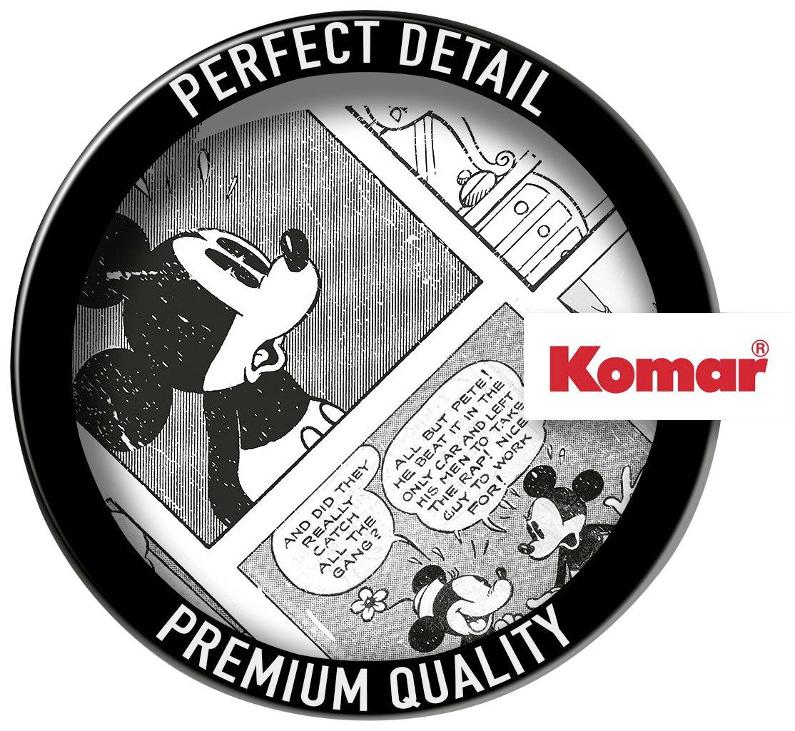 Komar Vliestapete Vlies selbstklebend - Mickey Head Comic Cartoon - Größe 125 x 125 cm, glatt, bedruckt, (1 St), Kinderzimmer