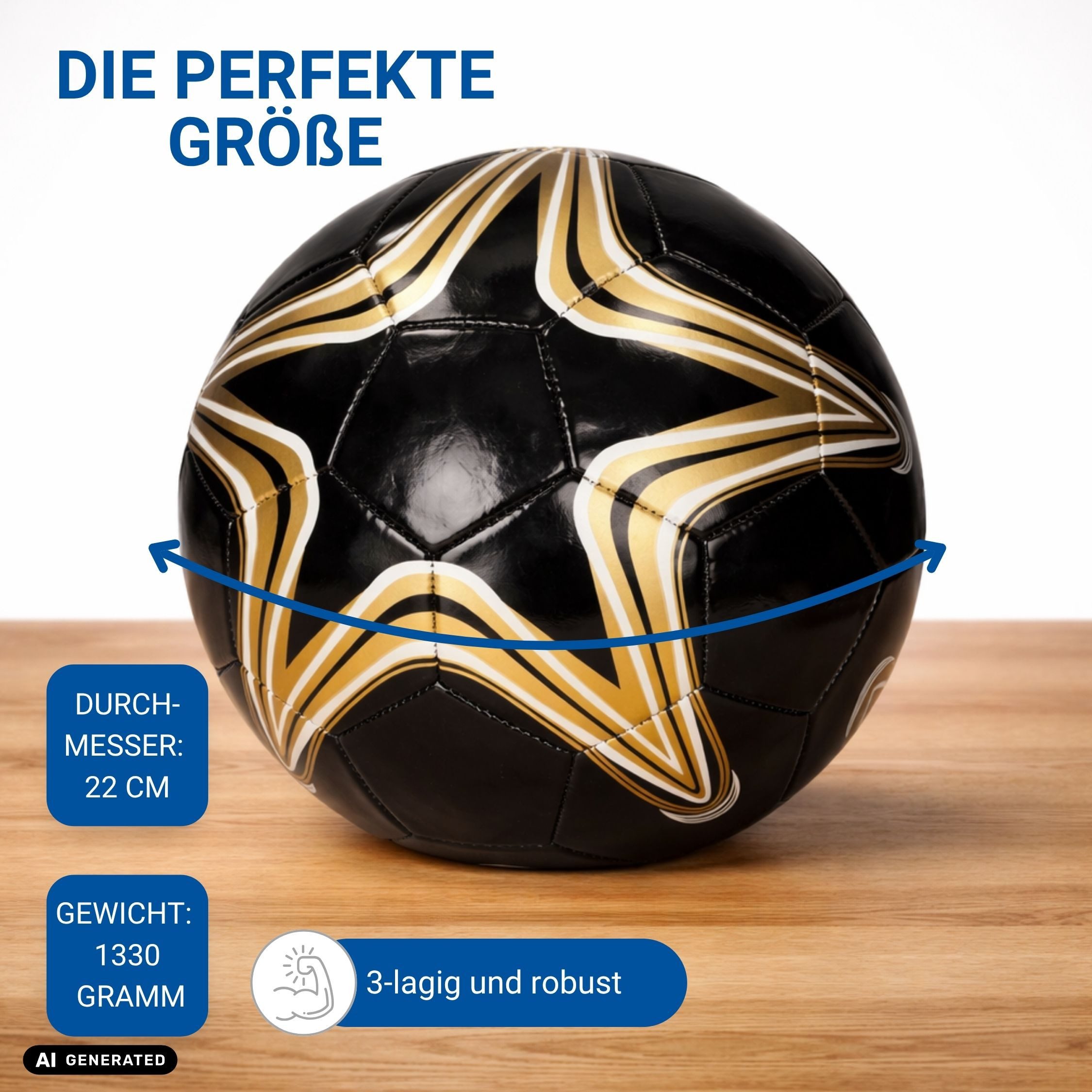 elasto Spielball Fußball GOAL in Größe 5 für Kinder und Erwachsene