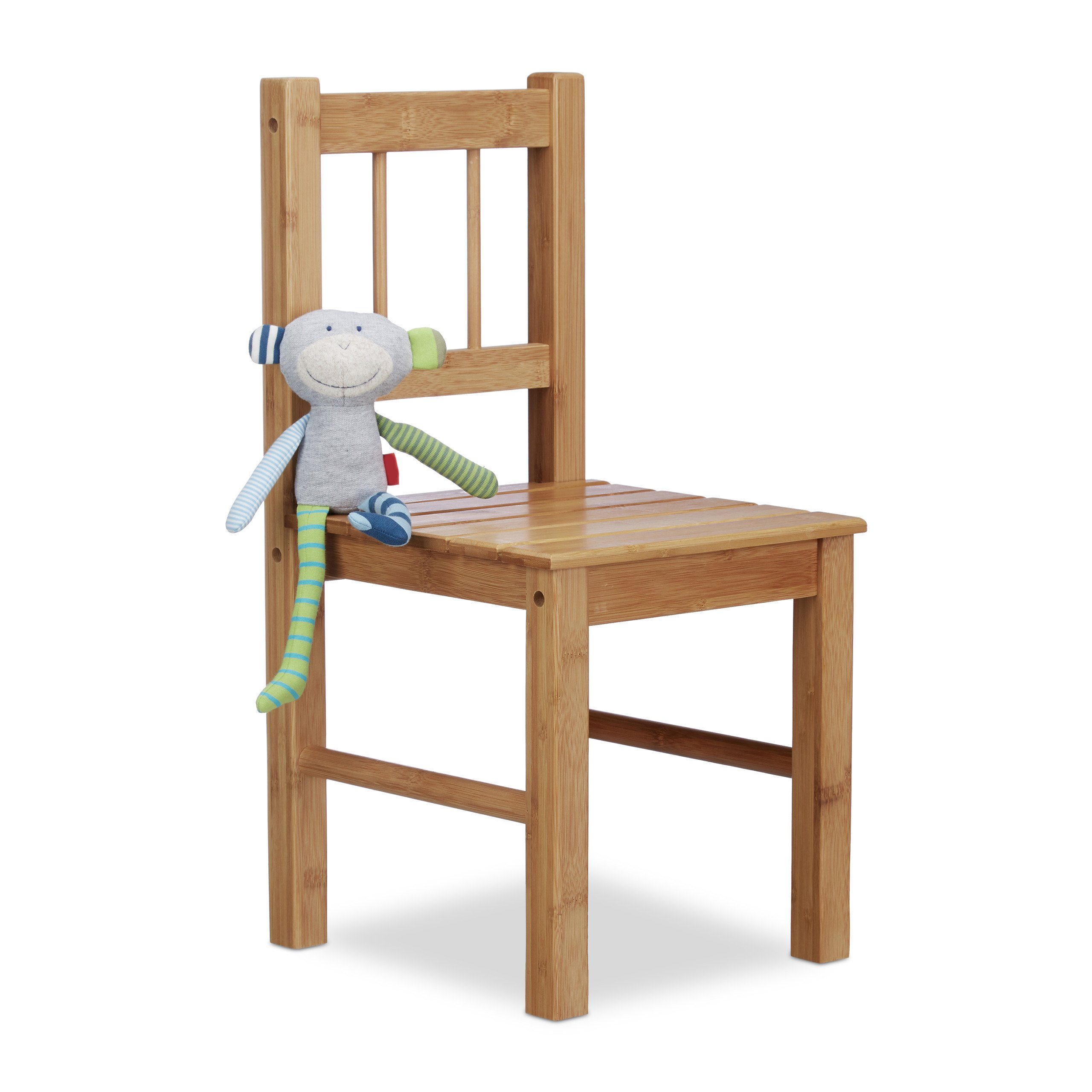 relaxdays Kinderstuhl Deko Stuhl Bambus günstig online kaufen