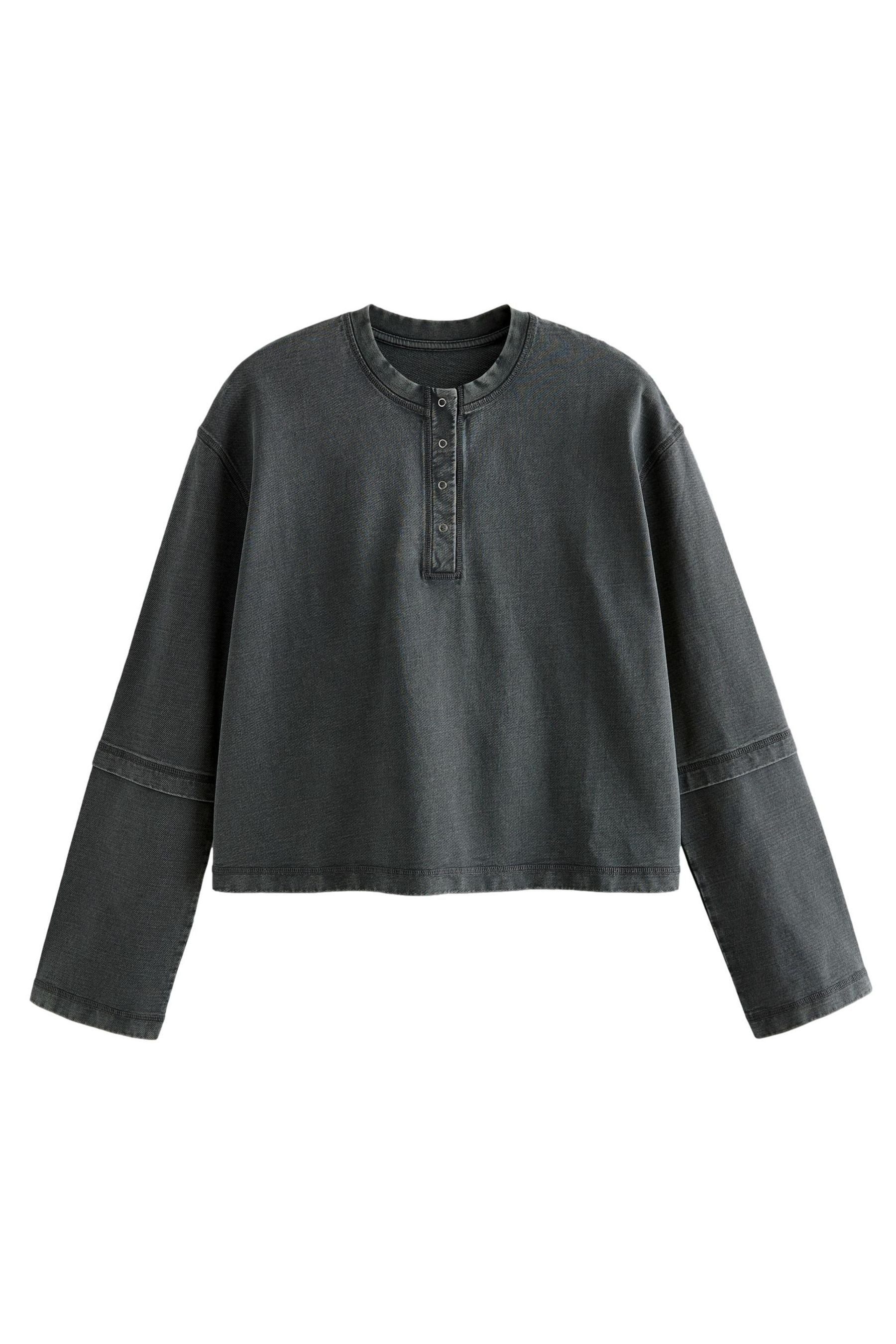 Next Sweatshirt Relaxed Fit Henley Sweatshirt günstig online kaufen