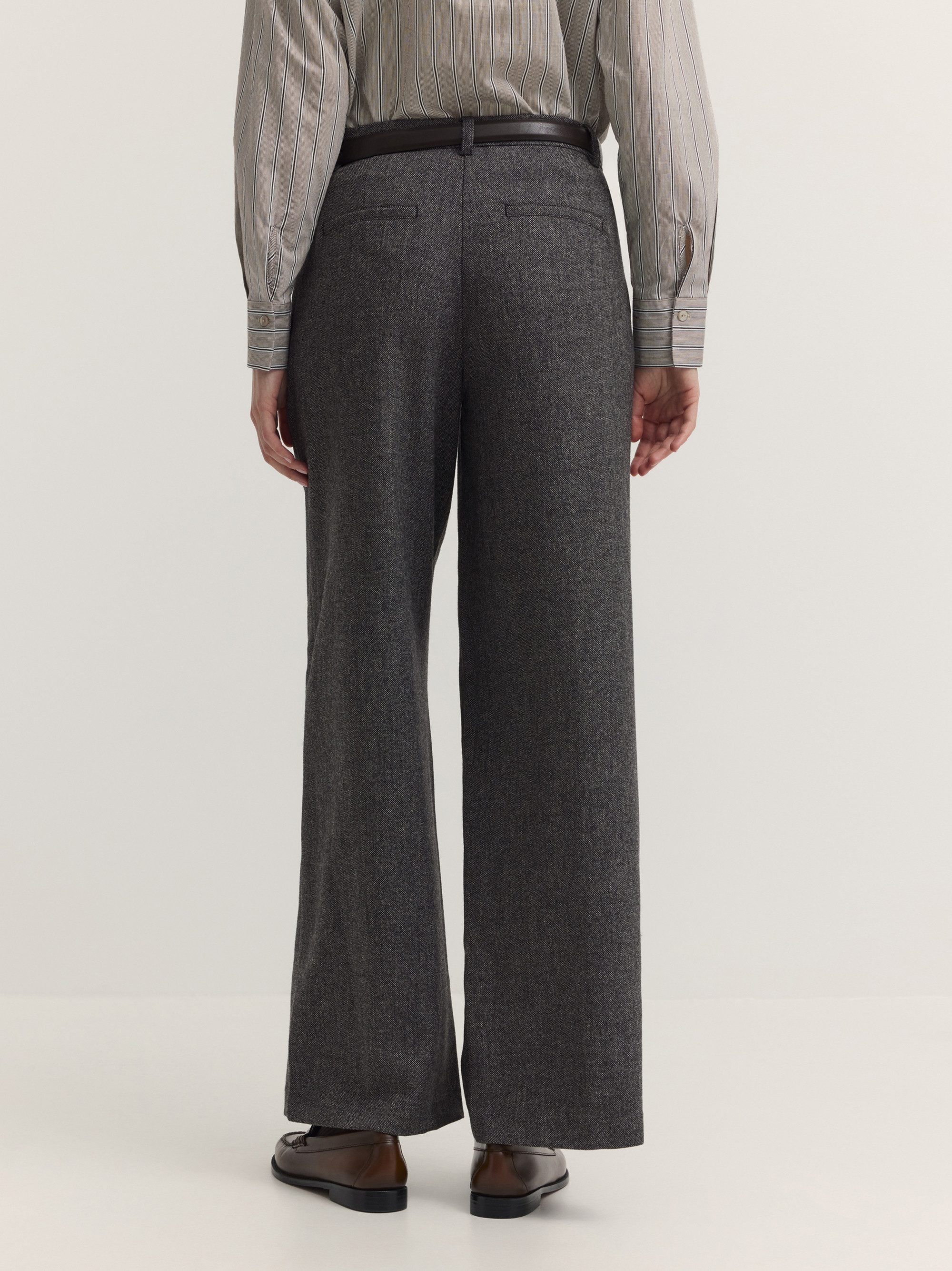 bugatti Stoffhose Modern Fit Modern Fit Wollmix Bundfalte