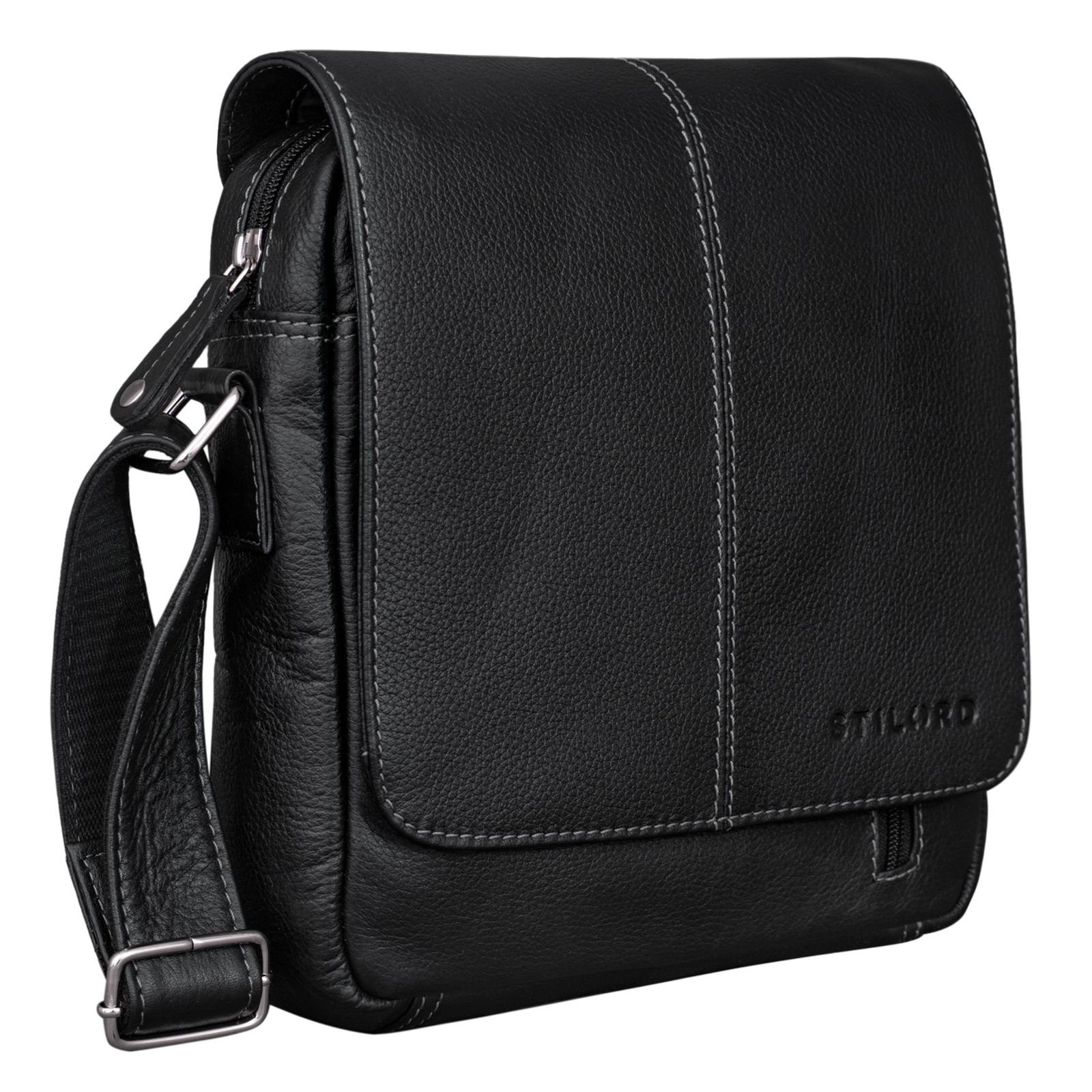 STILORD Schultertasche "Matt" Herrenhandtasche Leder Umhängetasche Männner Vintage