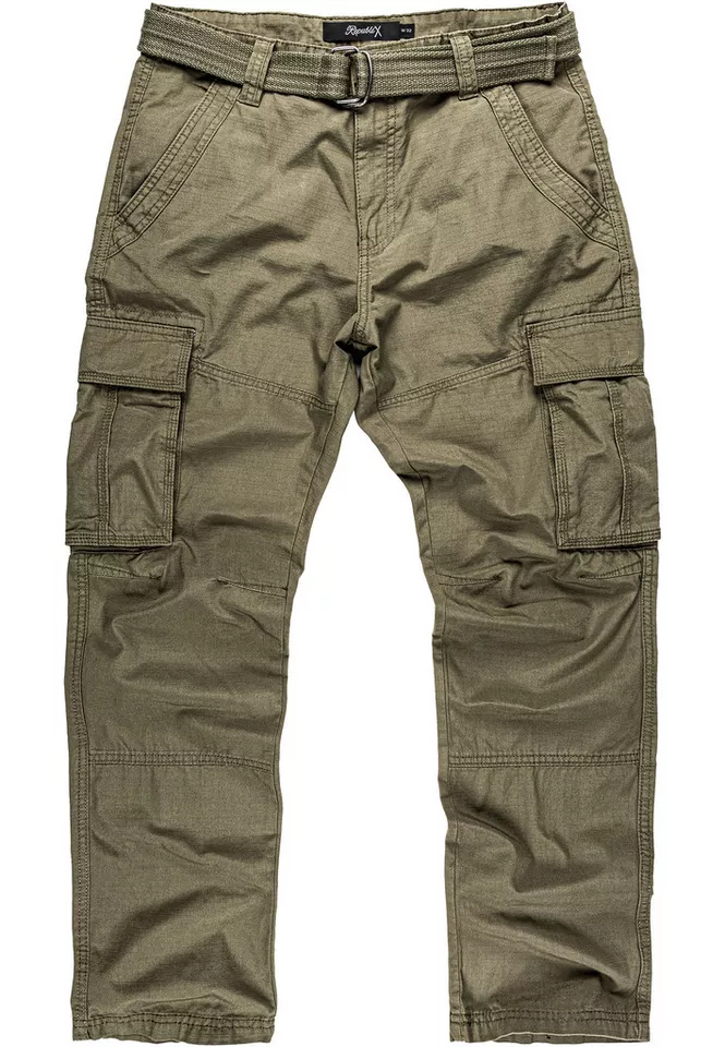 REPUBLIX Cargohose JAY Herren Loosefit Jogger Cargo Chino Hose inkl. Gürtel