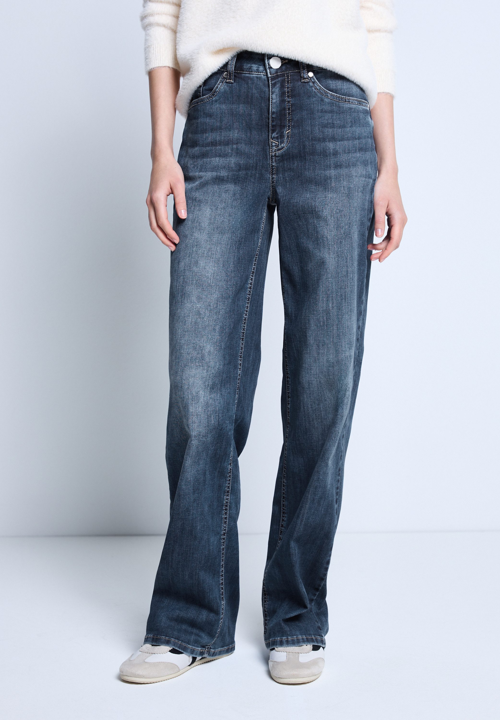 STREET ONE STUDIO Weite Jeans 5-Pocket-Style günstig online kaufen