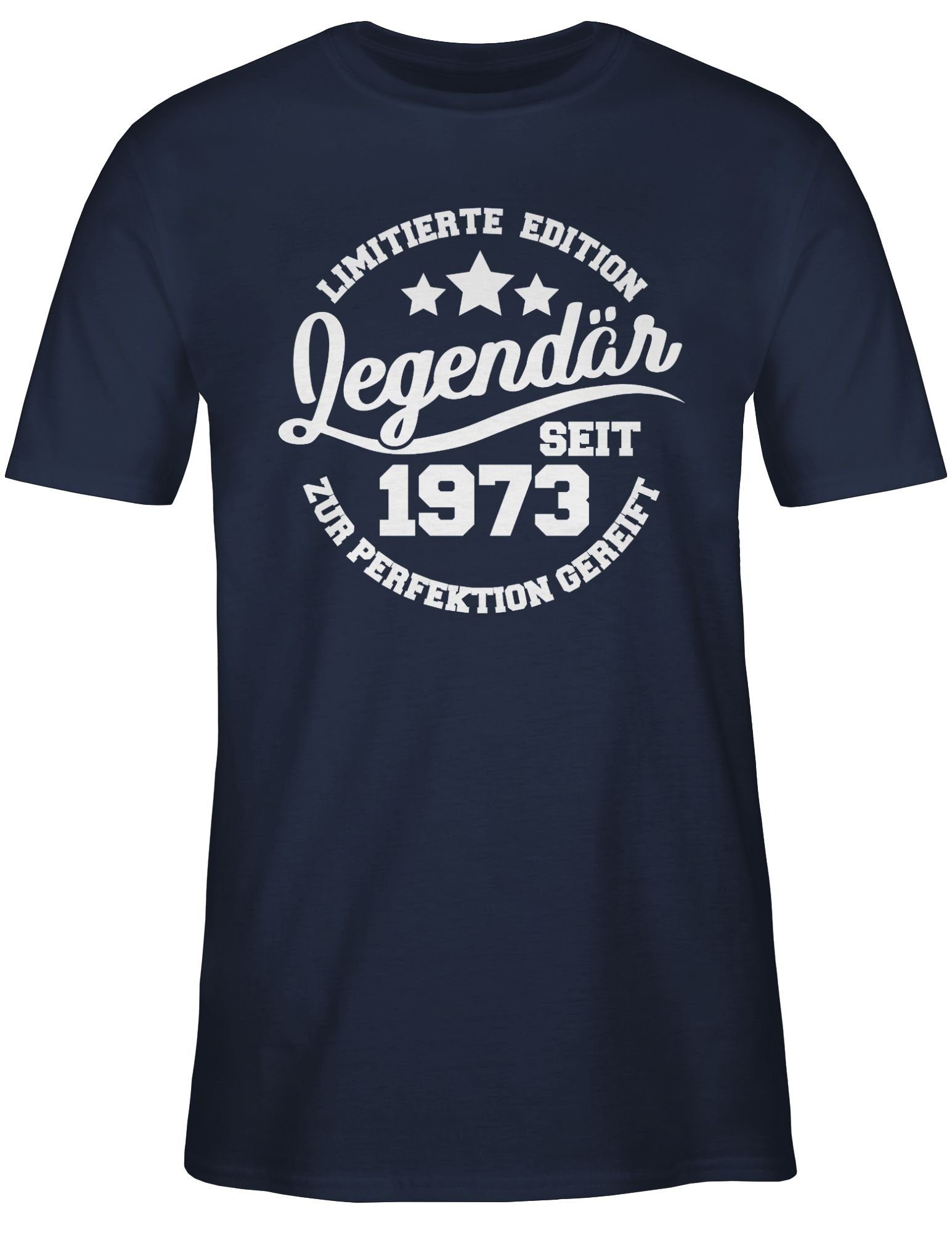 50. Legendär Blau Shirtracer Geburtstag 1973 1 T-Shirt seit Navy
