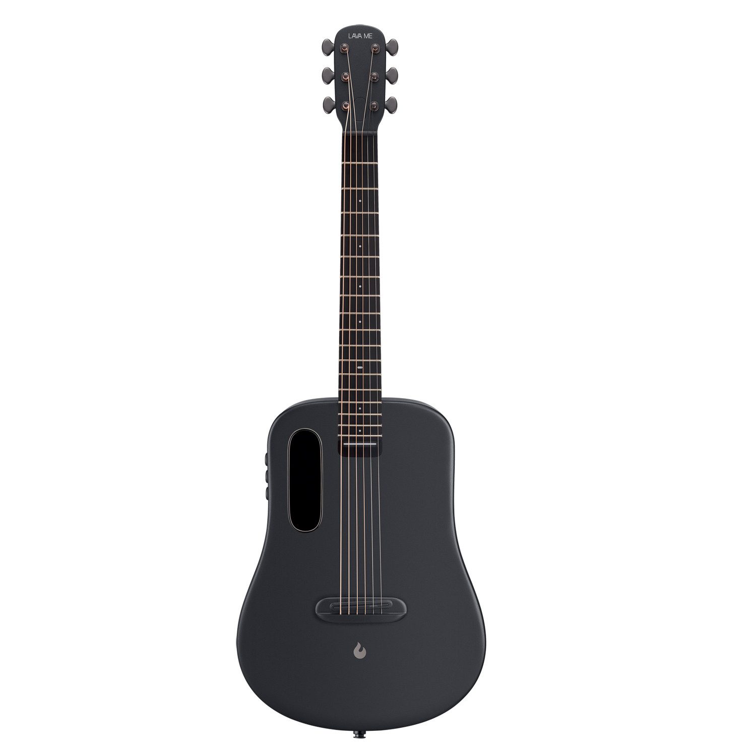 Lava Music Westerngitarre Lava Music Gitarre Me Air 36 Zoll Space Black, Westerngitarre, USB-Type-C, 6,35 mm Klinke, Gitarre, Elektronische Akustik-Gitarre