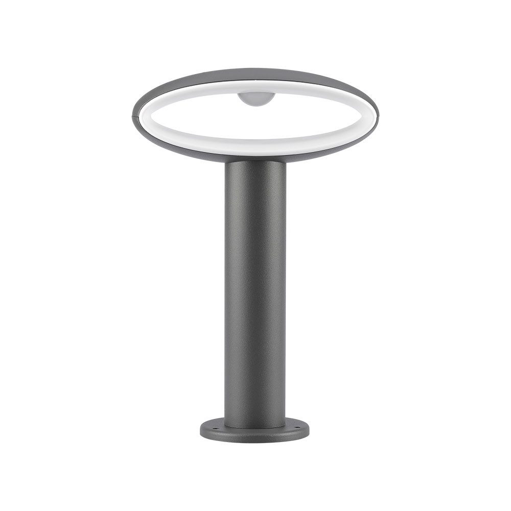 V-TAC Außen-Stehlampe, LED-Leuchtmittel fest verbaut, Neutralweiß, Stehleuchte LED Außenbereich Wegelampe Aluminium dunkelgrau IP54 H30cm