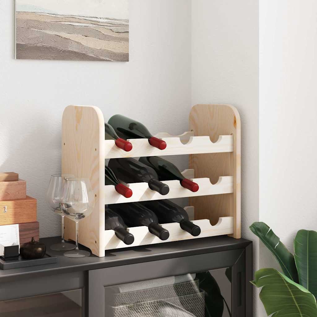 vidaXL Weinregal Weinregal 43x25x37 cm Massivholz Kiefer, 1-tlg.