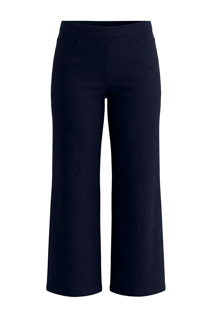 Ulla Popken Funktionshose Bengalinhose Mary weites Bein Elastikbund Stretch