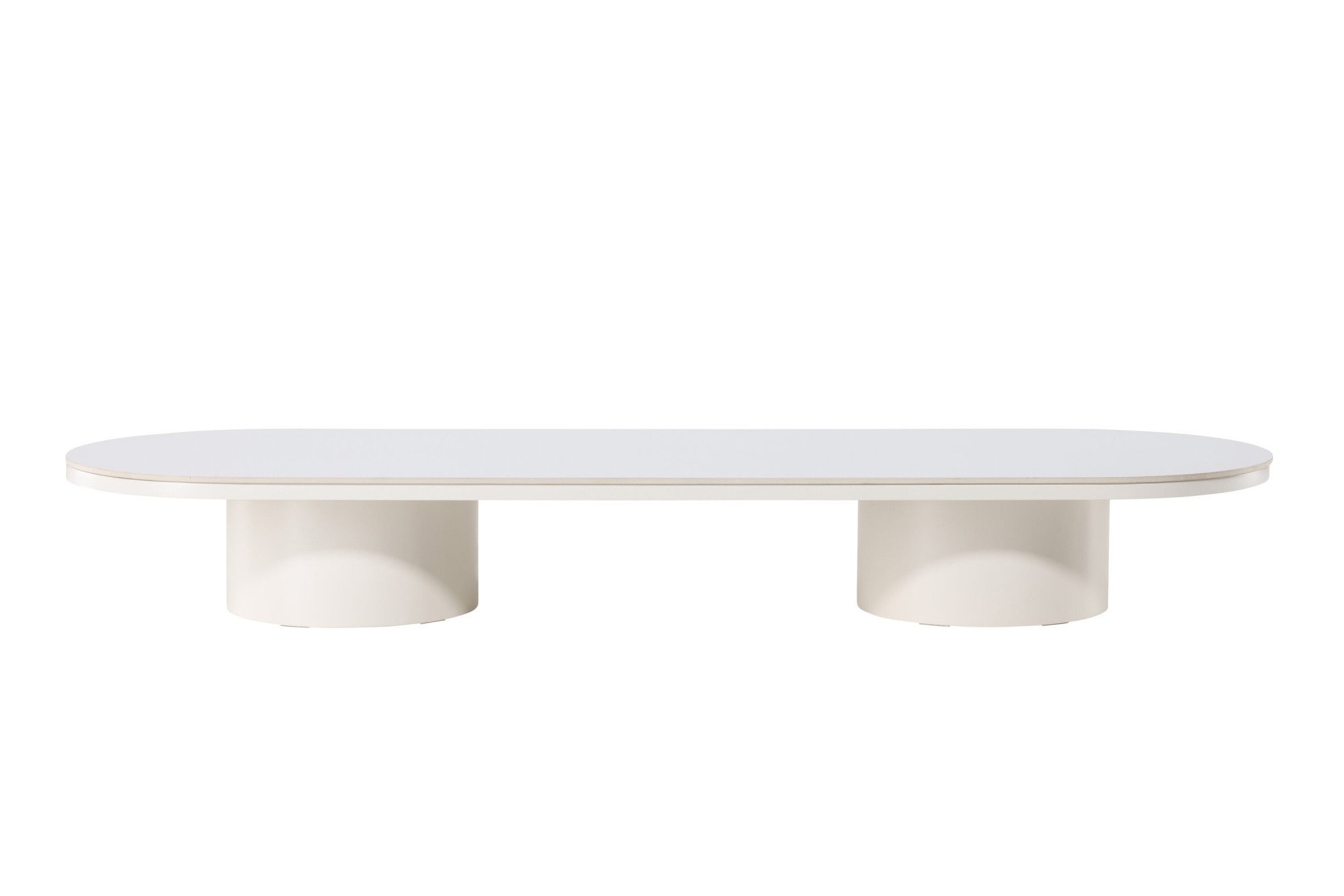 Venture Home Couchtisch Narvik, ovaler Couchtisch 190 × 60 cm mit Sinterstein-Tischplatte, Sofatisch, MDF, 3D-Papier, sehr niedrig, rundliche Form, geräumig