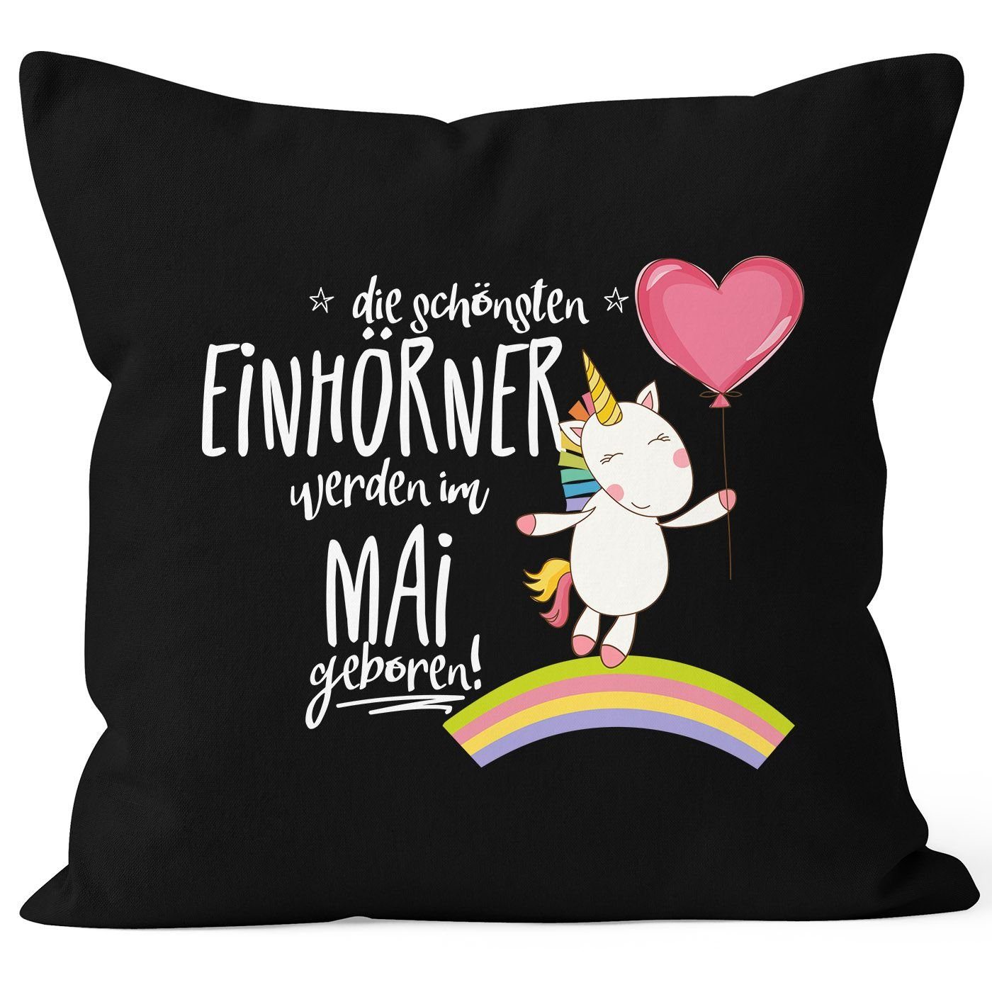 MoonWorks Dekokissen Kissenbezug die schönsten Einhörner günstig online kaufen