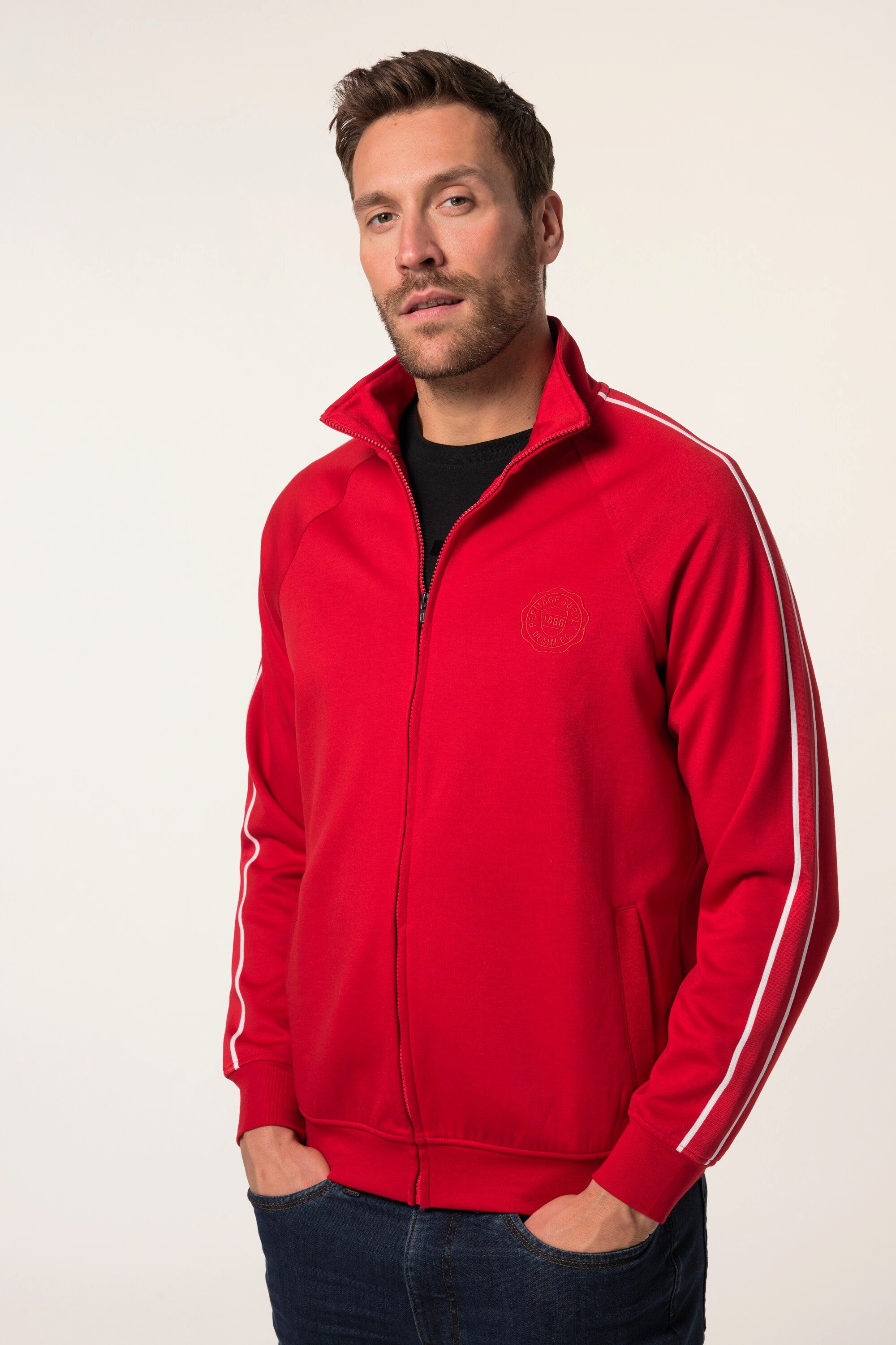 Fleecejacke Sweatjacke Stehkragen Zipper