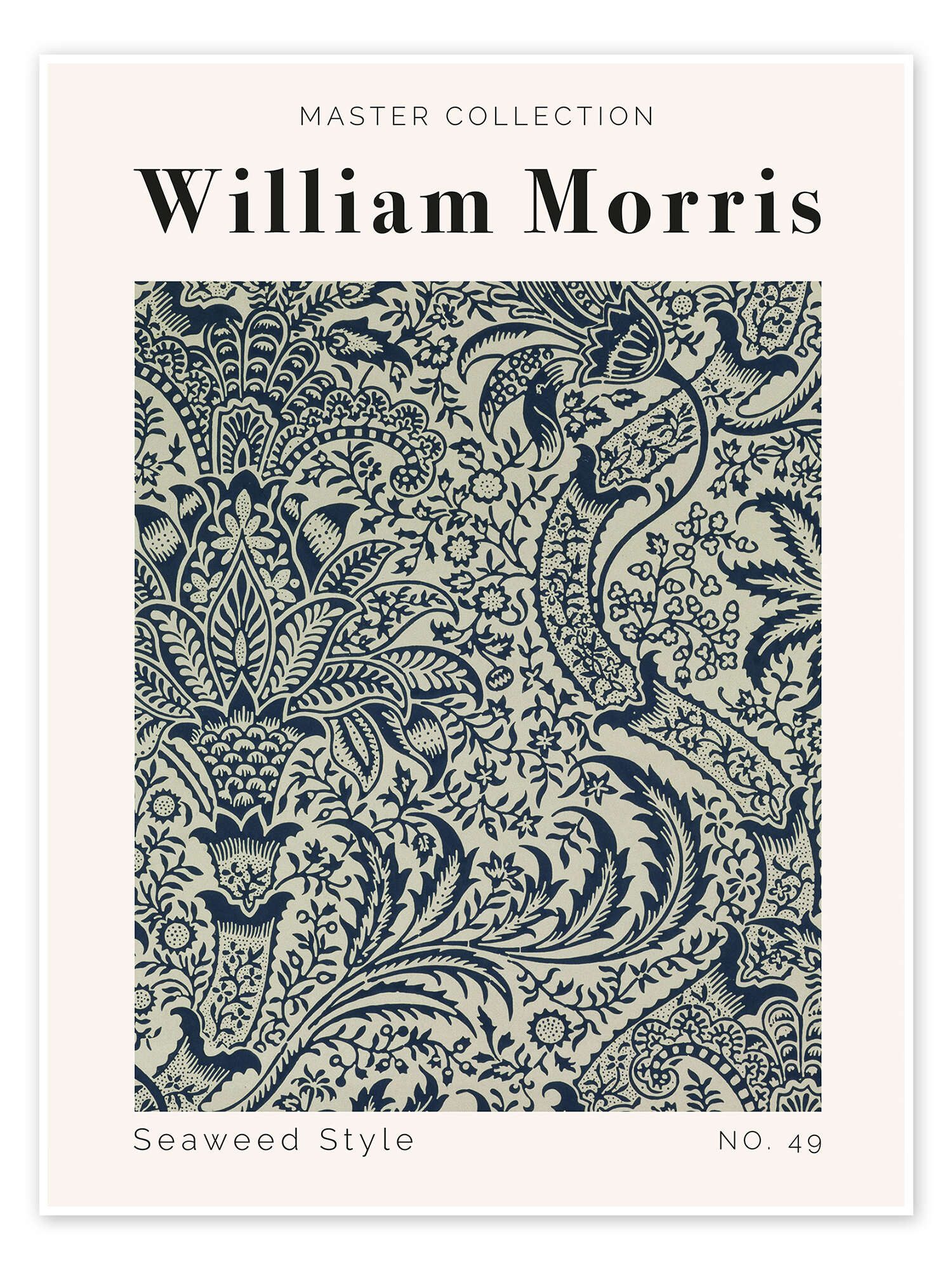 Posterlounge Wandbild Seaweed Style No. 49, William Morris, erhältlich als Poster, Leinwandbild, Wandsticker oder Acrylglasbild