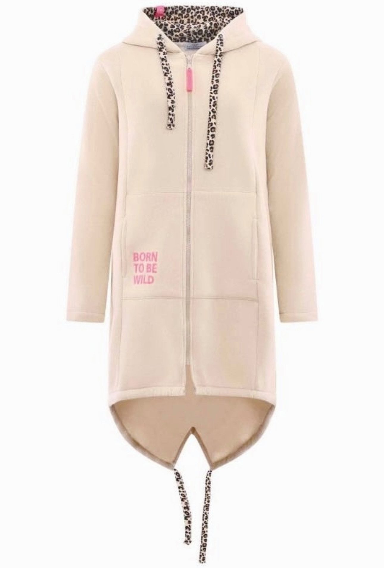 Zwillingsherz Kapuzensweatjacke Hoodiemantel LEO WILD FREE günstig online kaufen