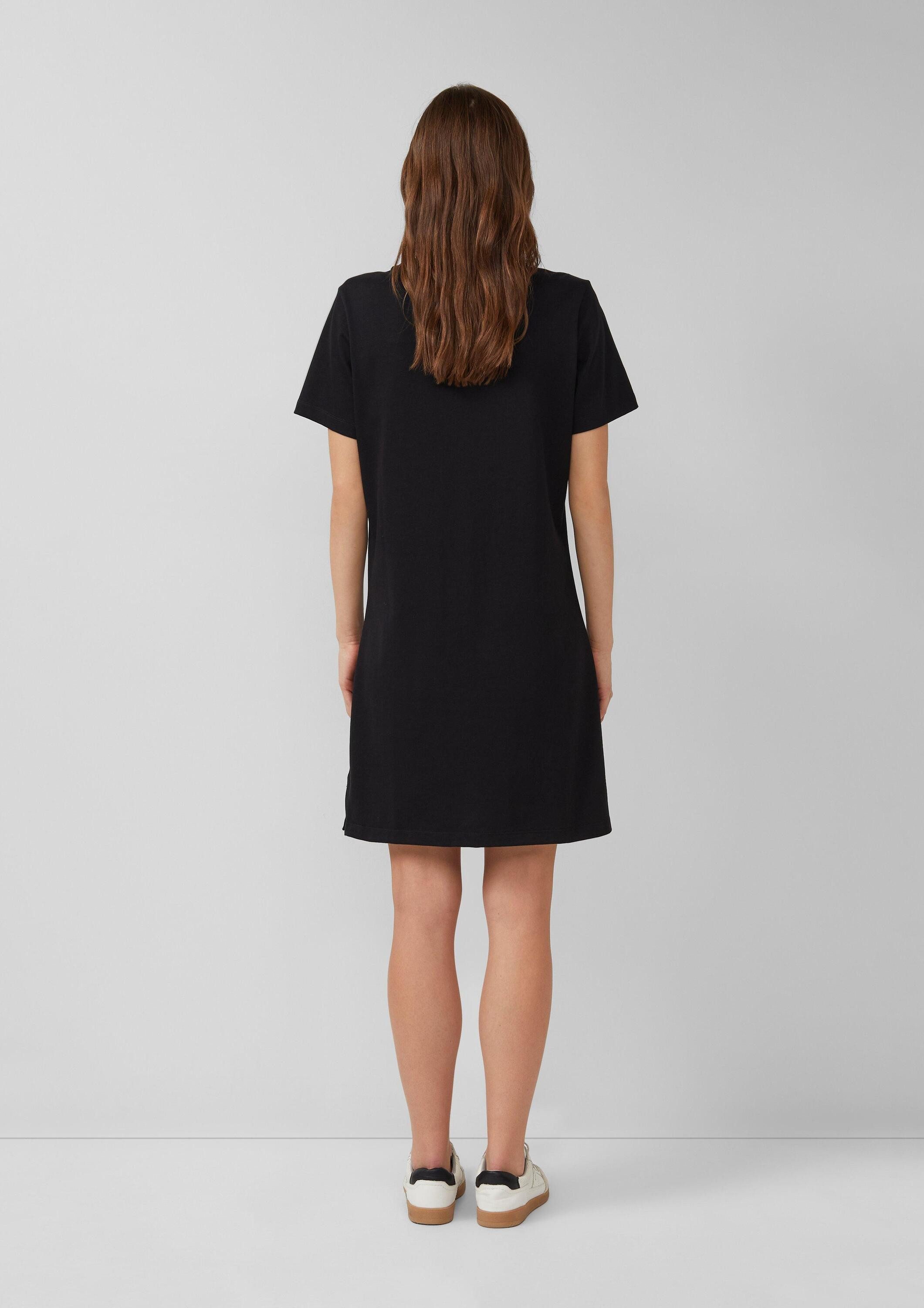 s.Oliver Midikleid Kleid Jersey-Kleid mit seitlichen Schlitzen