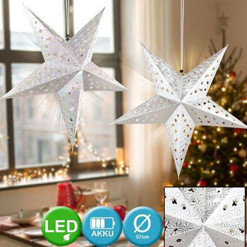 etc-shop LED Dekolicht, LED X-MAS Decken Hänge Stern Weihnachts Beleuchtund Deko Pendel Lampe