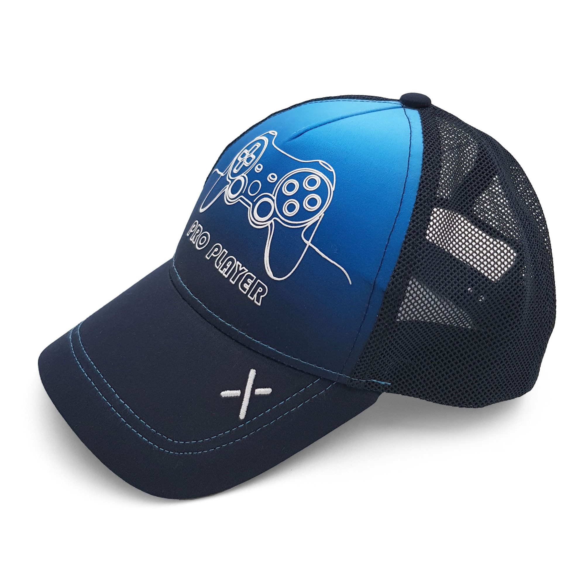 Maximo Baseball Cap (1-St) Navy, Gaming-Motiv, Trucker-Cap, Snapback, Mesh, Basecap, Jungen