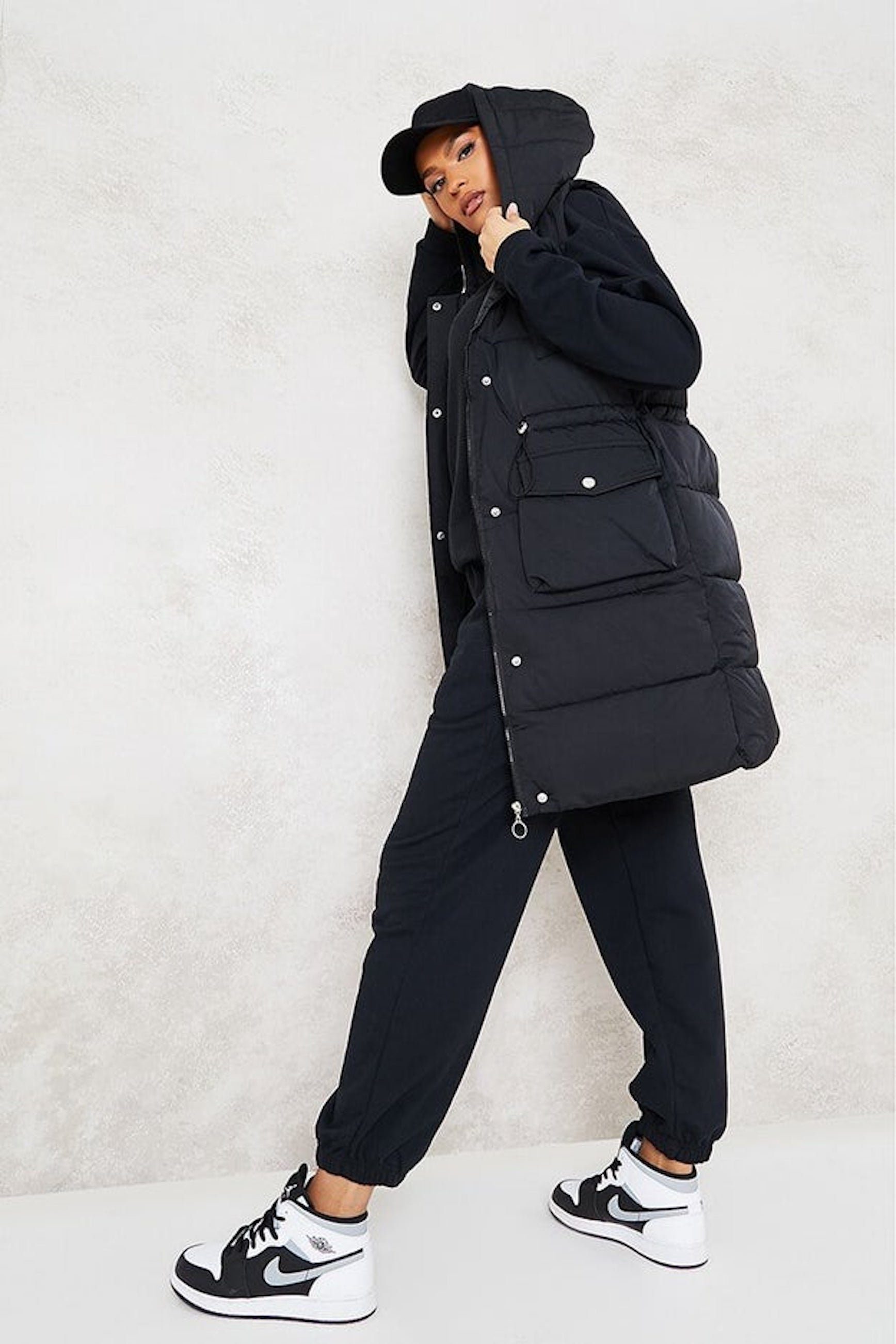 Worldclassca Longweste Worldclassca DAMEN STEPPWESTE LANG KAPUZE ÄRMELLOS W günstig online kaufen